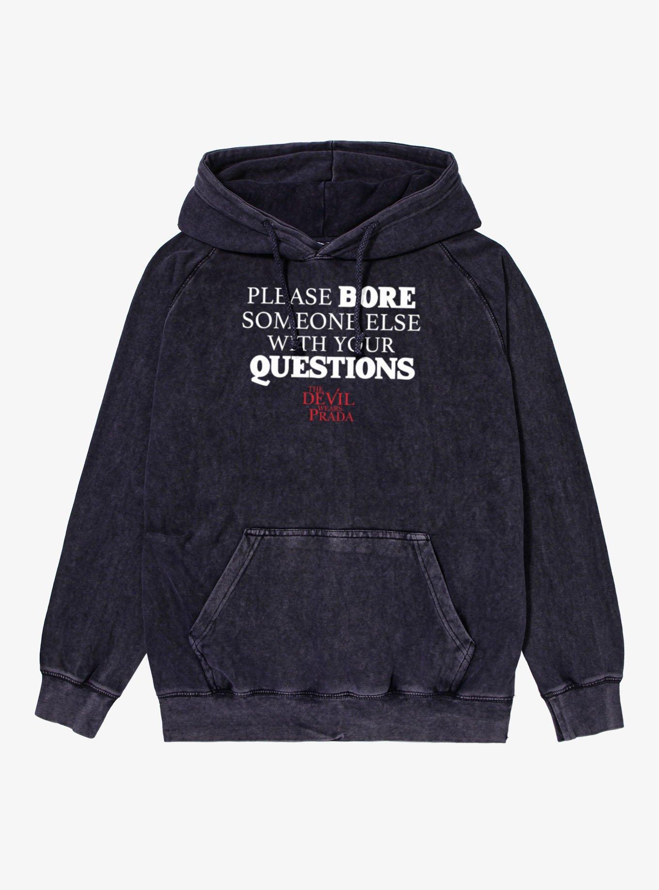 The Devil Wears Prada Please Bore Someone Else Quote Mineral Wash Hoodie, , hi-res
