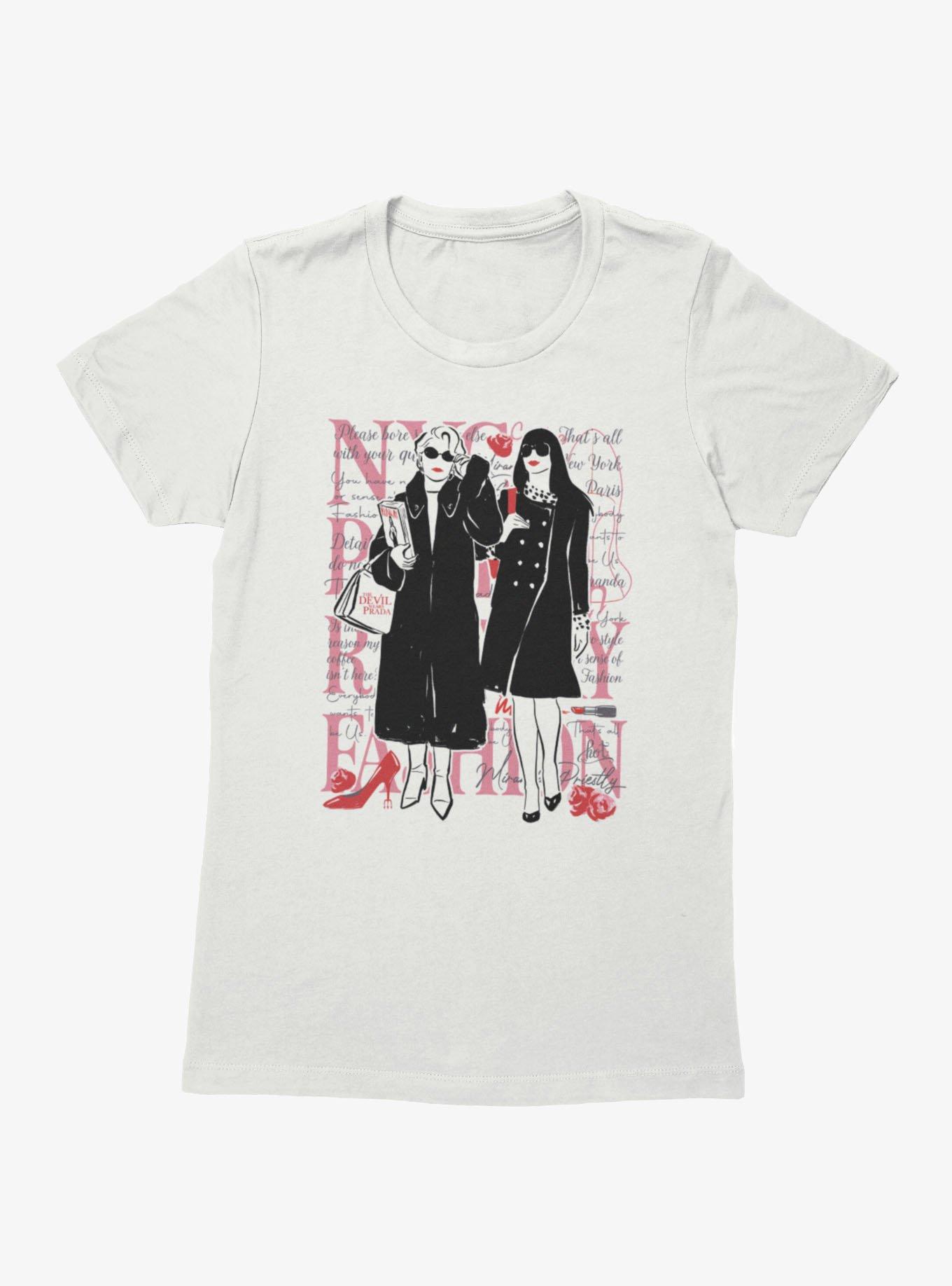 The Devil Wears Prada Silhouettes And Quotes Womens T-Shirt, , hi-res