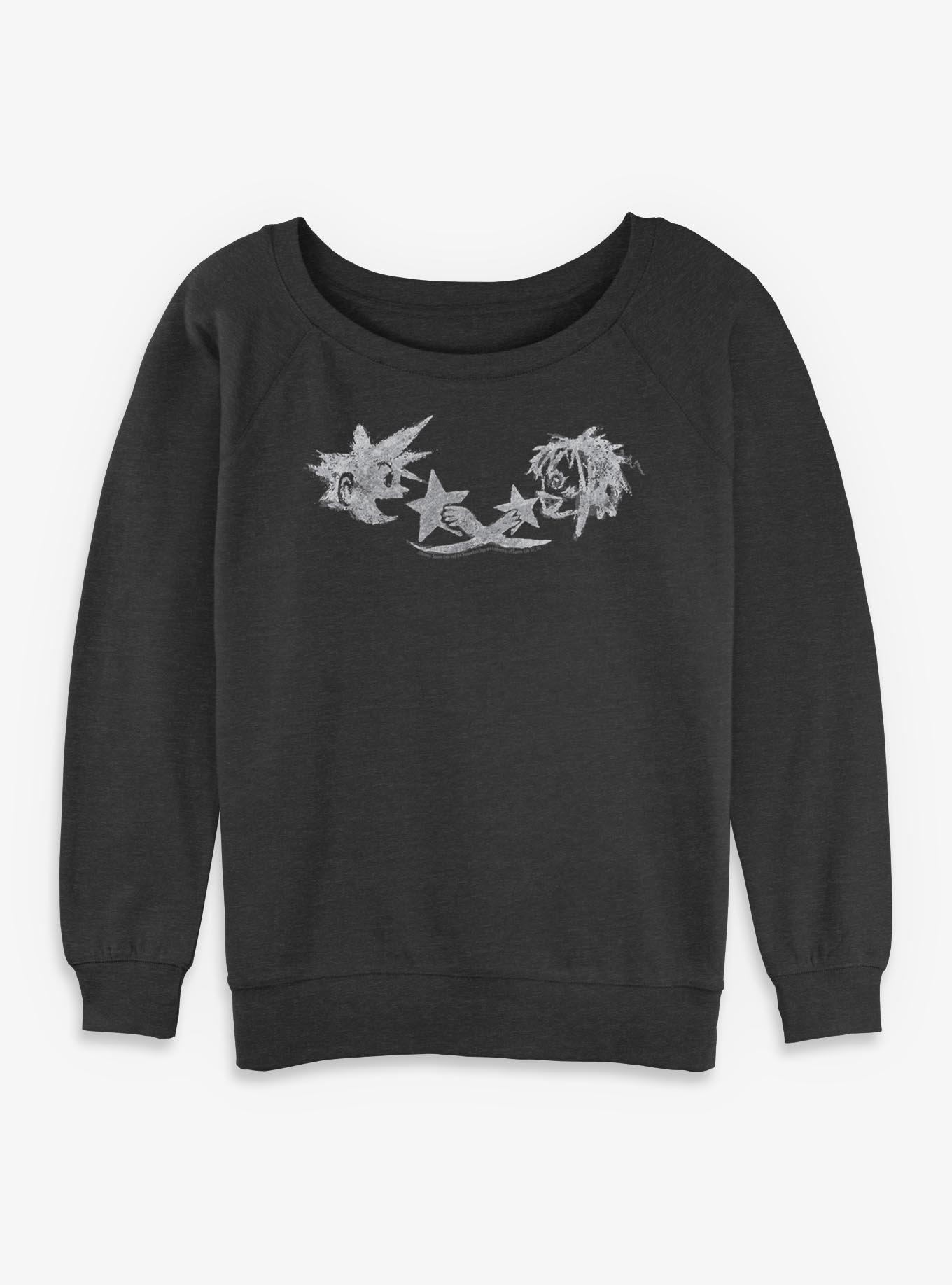 Disney Kingdom Hearts Cave Scribbles Womens Slouchy Sweatshirt, , hi-res