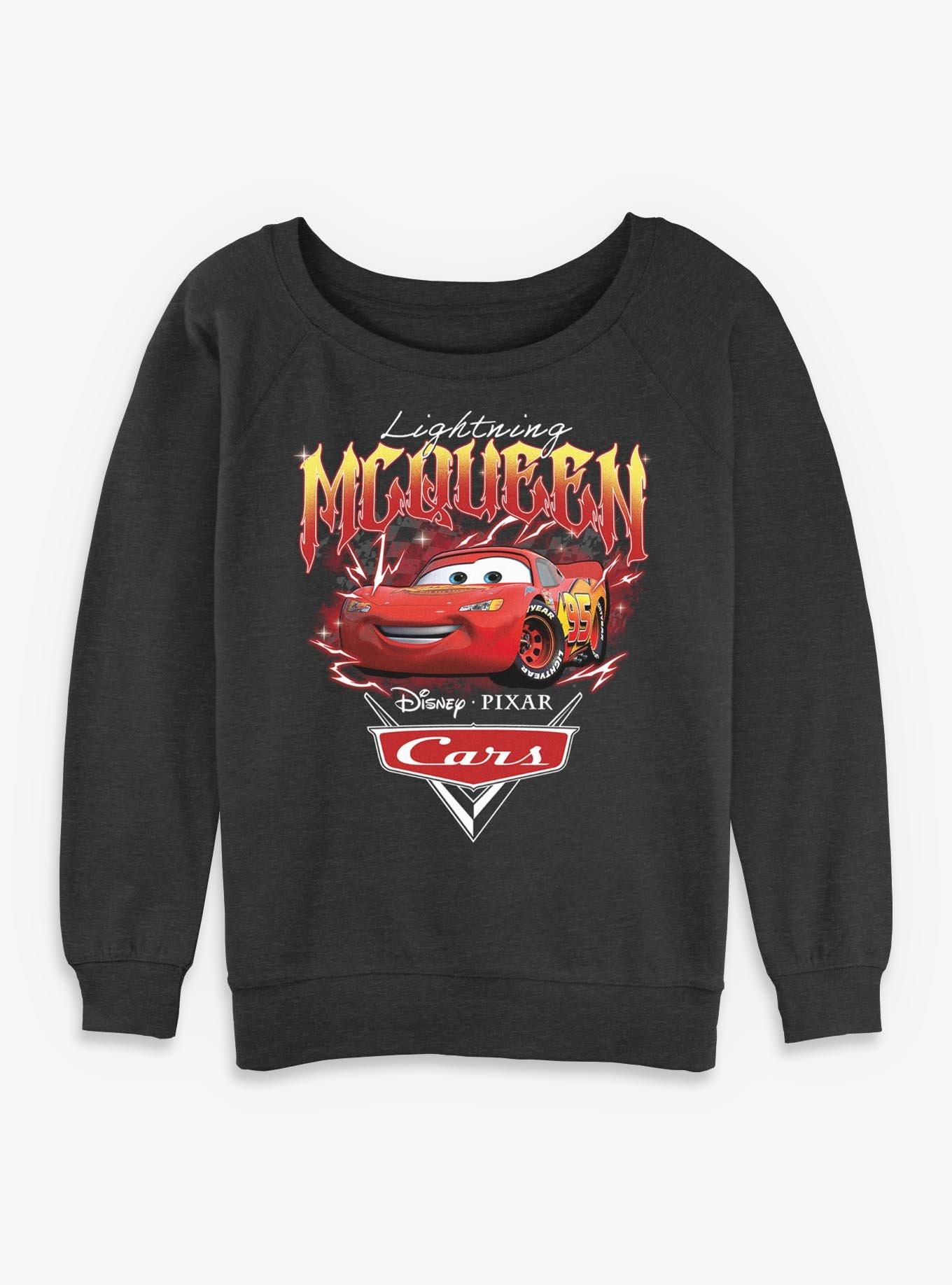 Disney Pixar Cars Lightning McQueen Electric Womens Slouchy Sweatshirt, , hi-res
