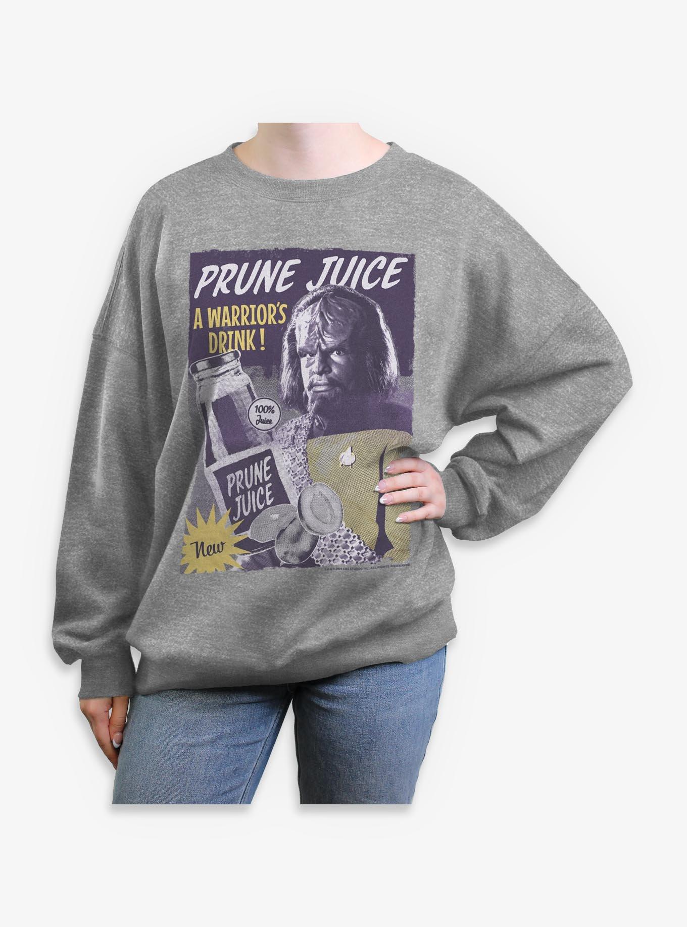 Star Trek Worf Prune Juice Womens Oversized Sweatshirt, , hi-res