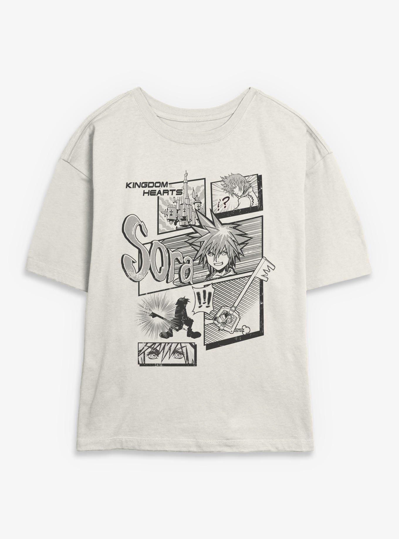Disney Kingdom Hearts Sora Key Pages Womens Skimmer T-Shirt, , hi-res
