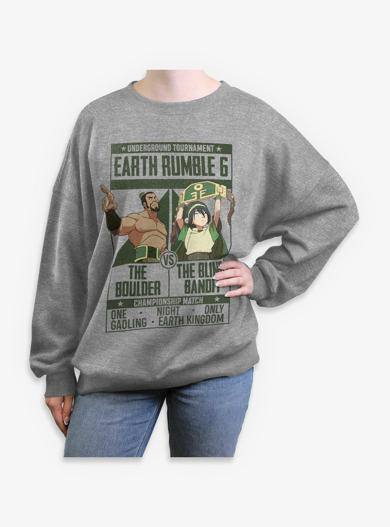 Avatar: The Last Airbender The Boulder vs The Blind Bandit Womens Oversized Sweatshirt, , hi-res