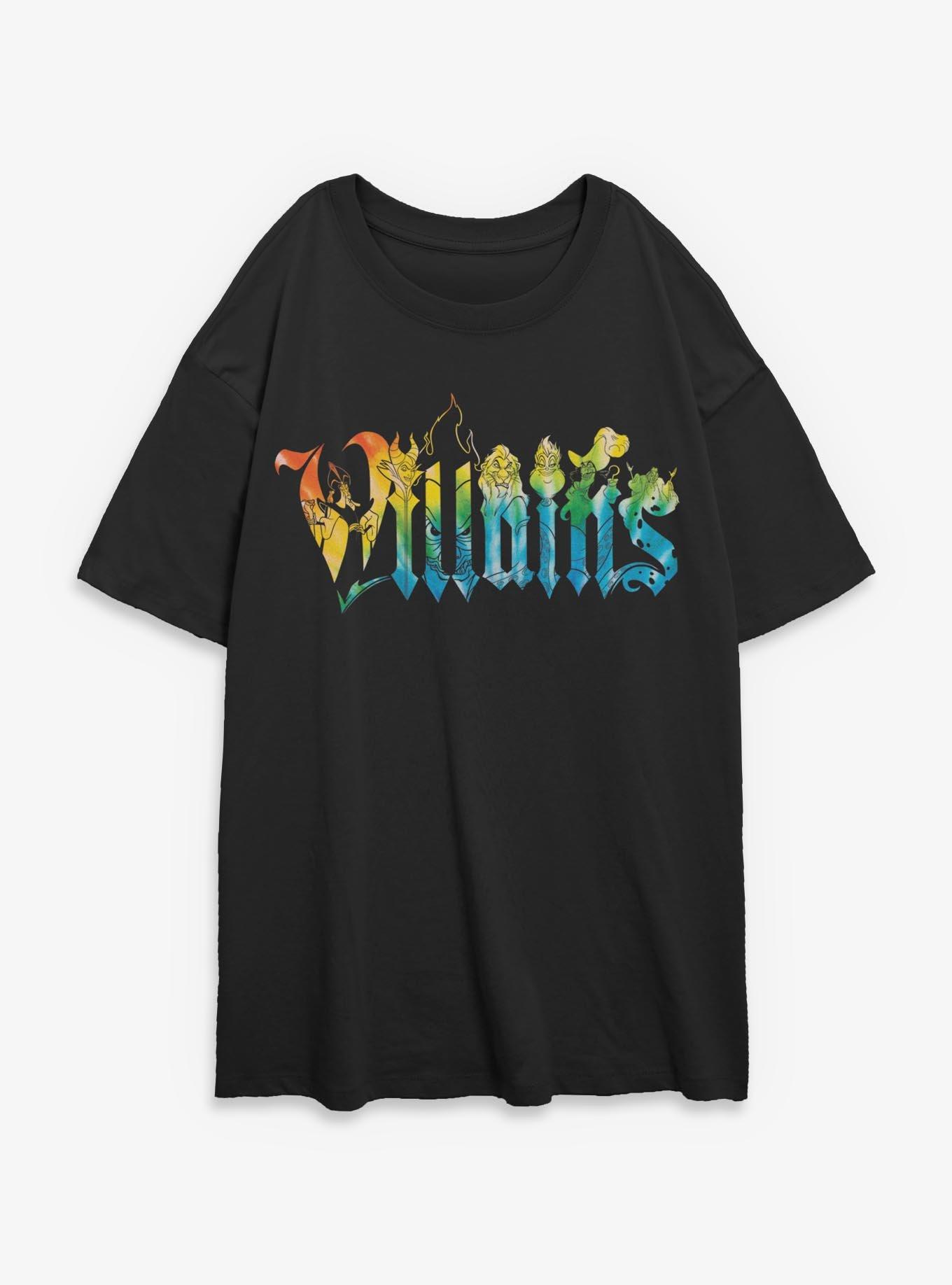 Disney Villains Rainbows Womens Oversized T-Shirt, , hi-res
