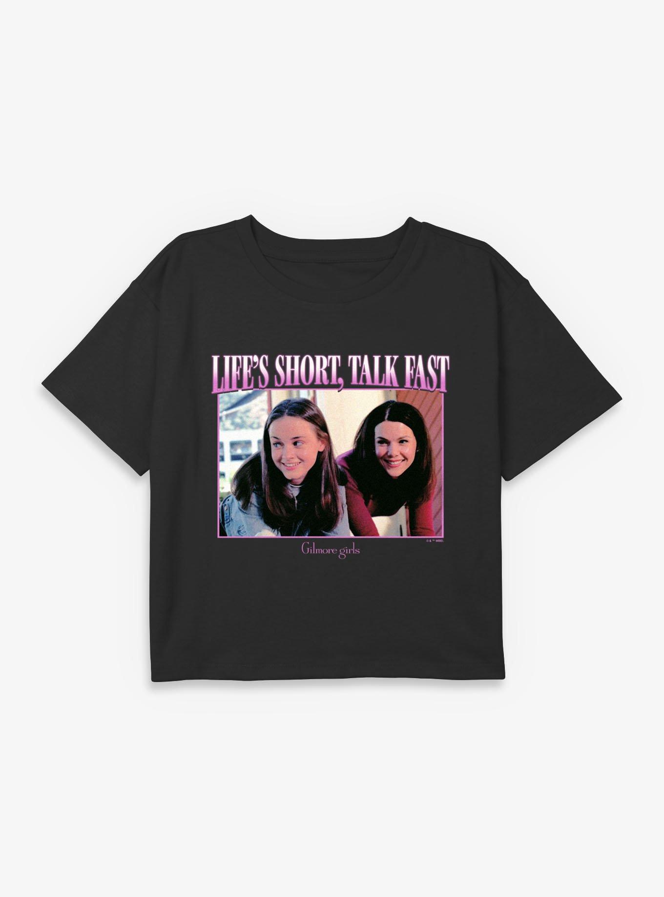 Gilmore Girls Life's Short Talk Fast Youth Girls Boxy Crop T-Shirt, , hi-res