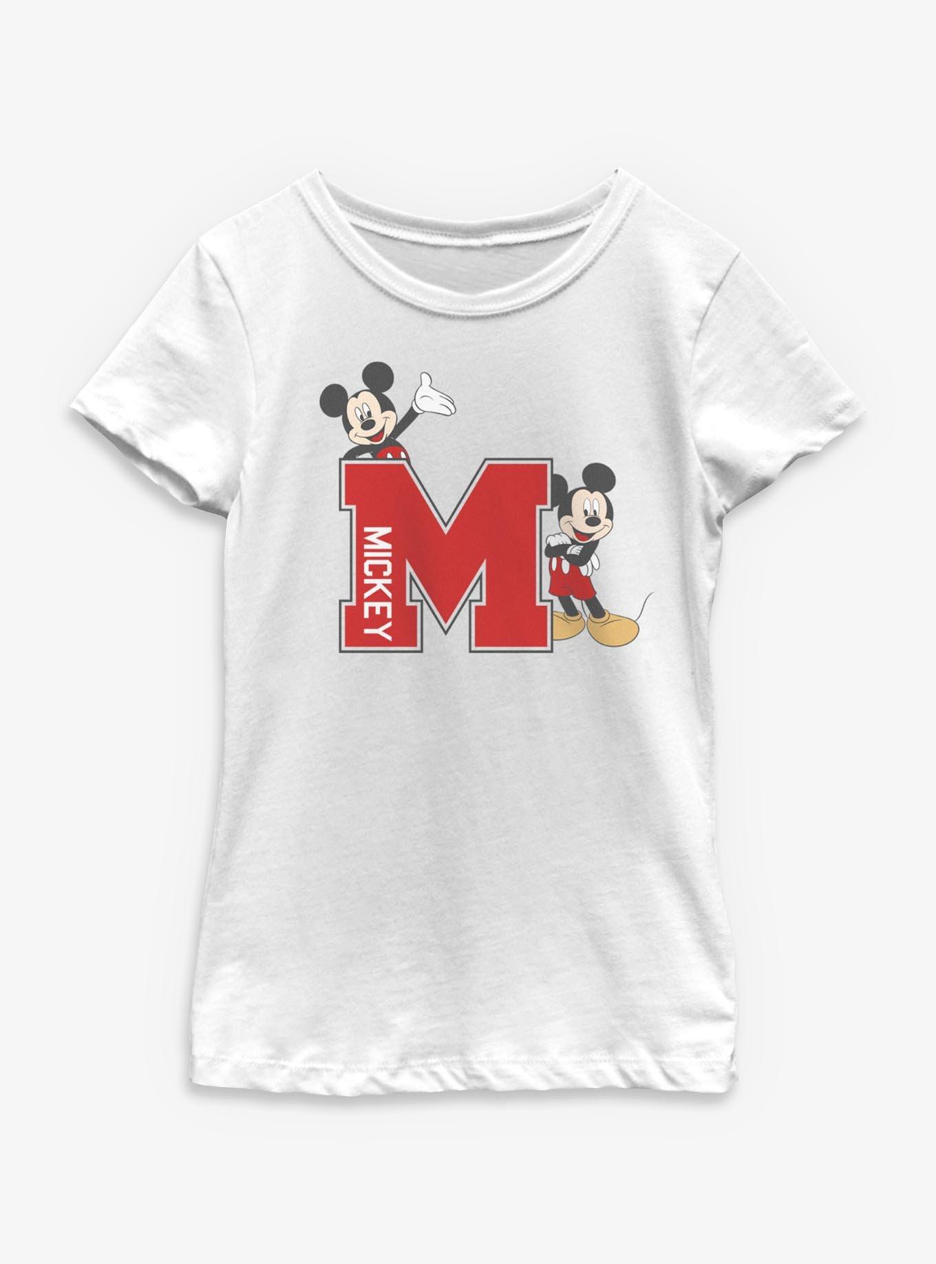 Disney Mickey Mouse Mickey Varsity Style Youth Girls T-Shirt, , hi-res