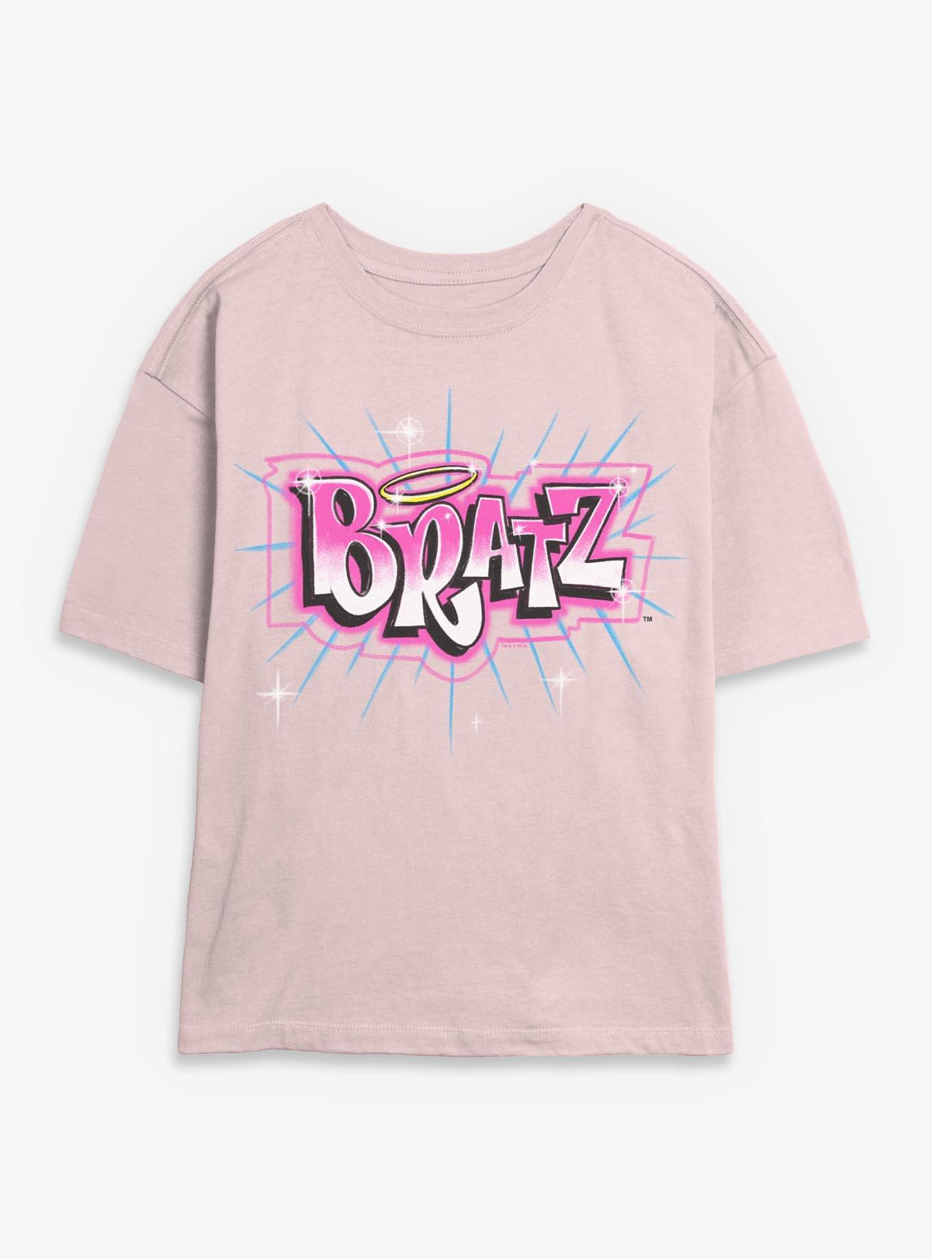 Bratz Logo Spray Paint Womens Skimmer T-Shirt, , hi-res