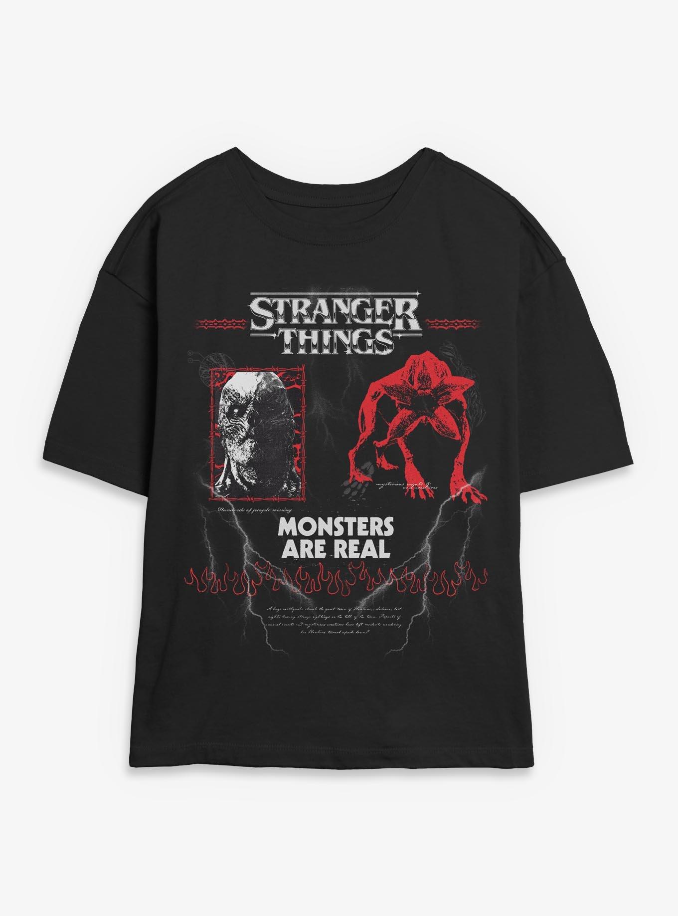 Stranger Things Vecna & Demogorgon Monsters Are Real Womens Skimmer T-Shirt, , hi-res