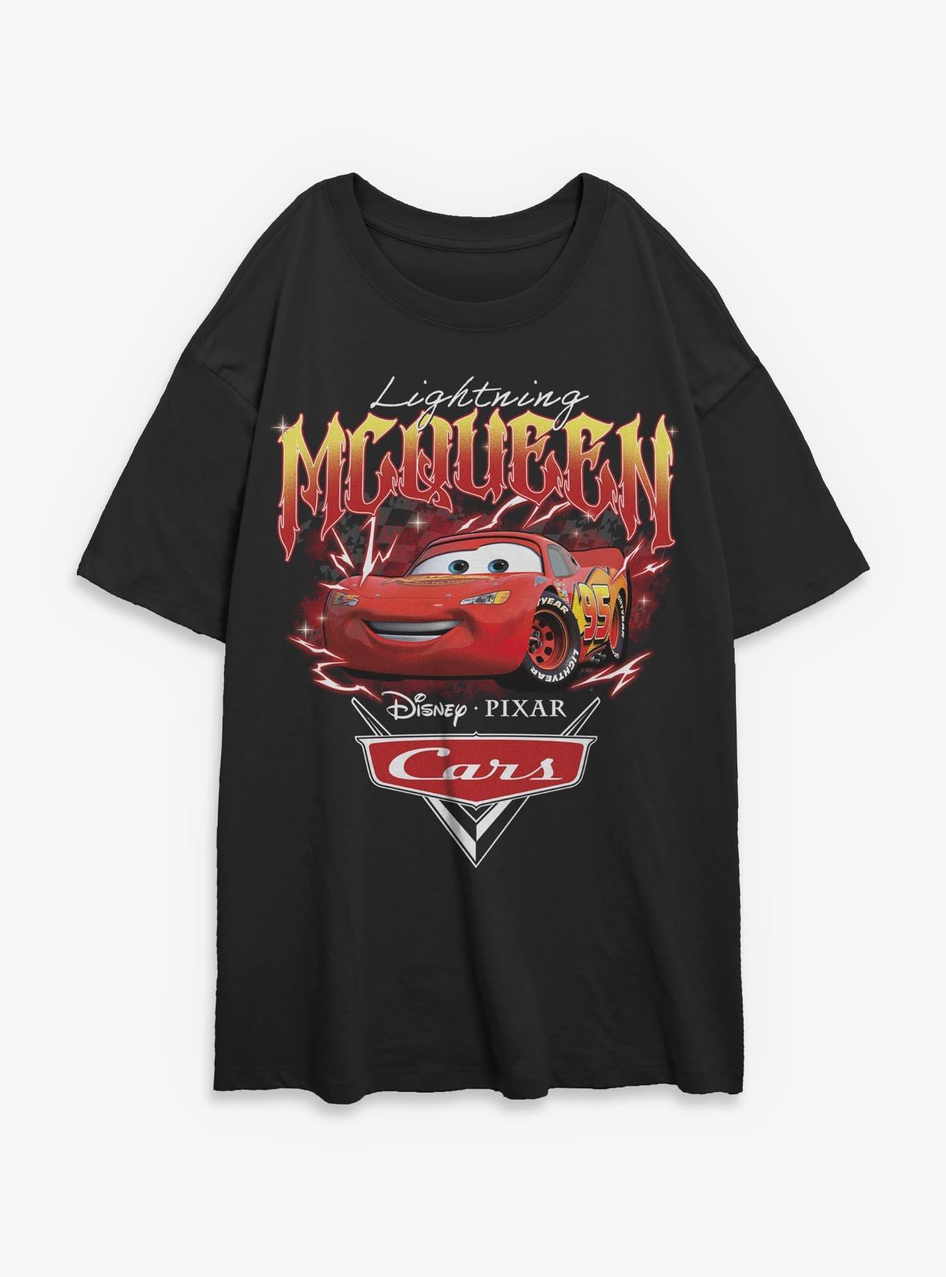 Disney Pixar Cars Lightning McQueen Electric Womens Oversized T-Shirt, , hi-res