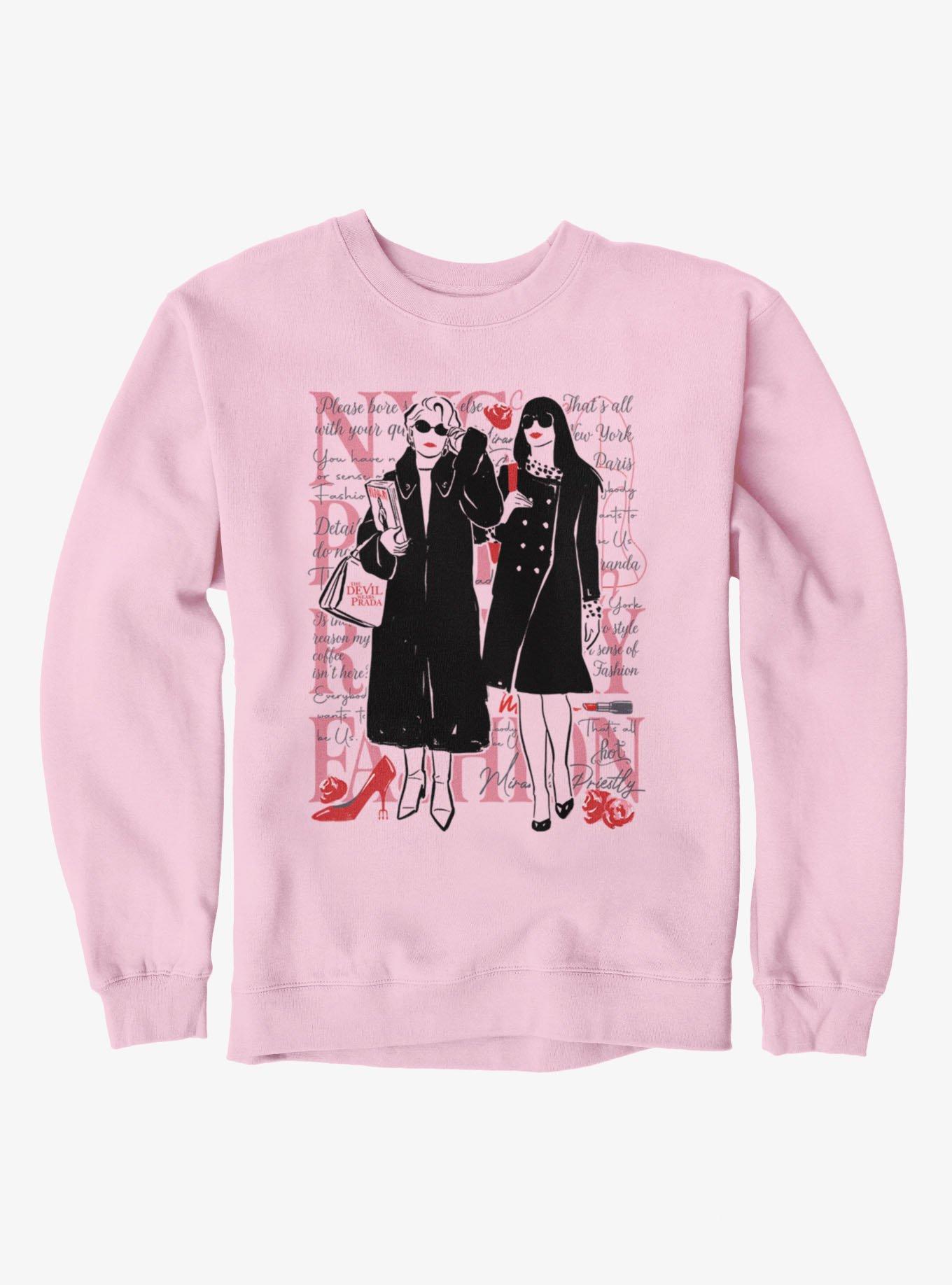 The Devil Wears Prada Silhouettes And Quotes Sweatshirt, , hi-res