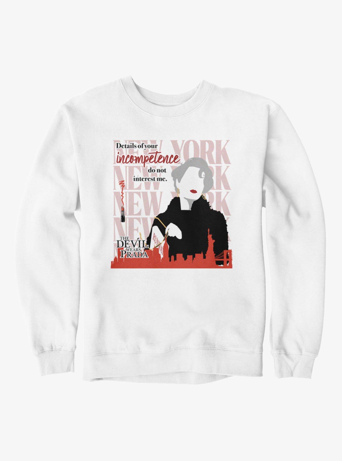 The Devil Wears Prada Details Of Your Incompetence Sweatshirt, WHITE, hi-res