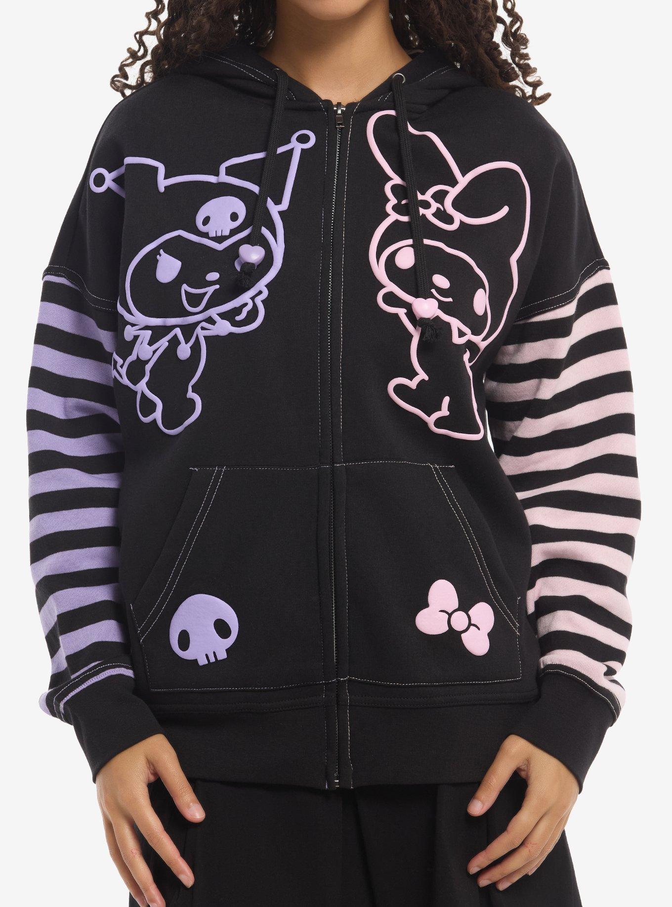 My Melody & Kuromi Split Stripe Hoodie | Her Universe