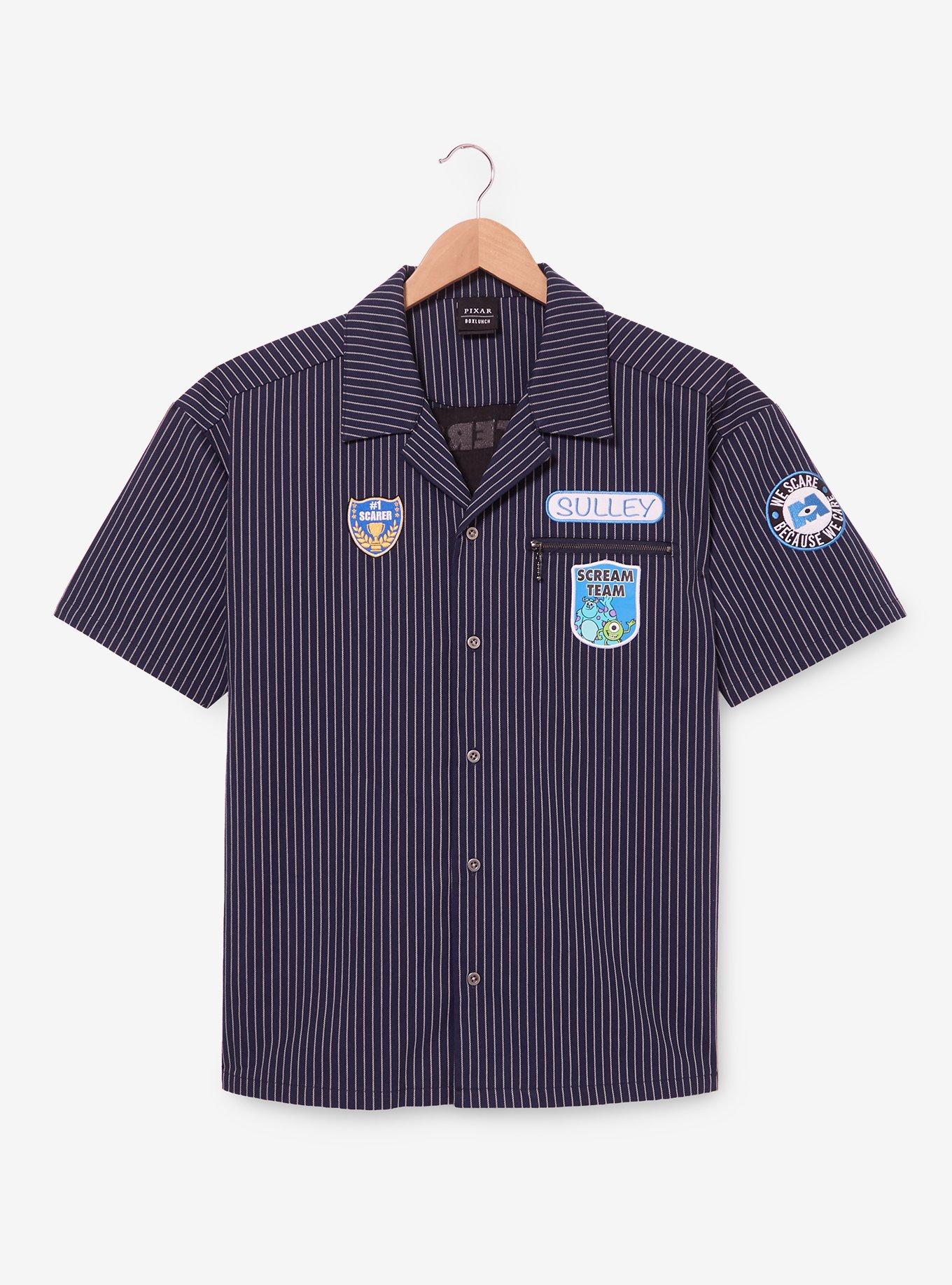 Disney Pixar Monsters, Inc. Sulley Striped Mechanic Woven T-Shirt - BoxLunch Exclusive