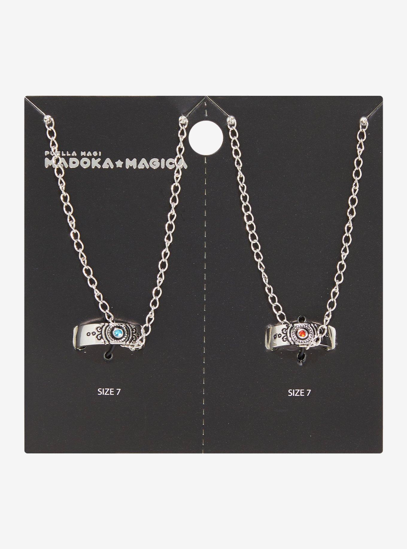 Puella Magi Madoka Magica Sayaka & Kyoko Soul Gem Best Friend Necklace Set, , hi-res