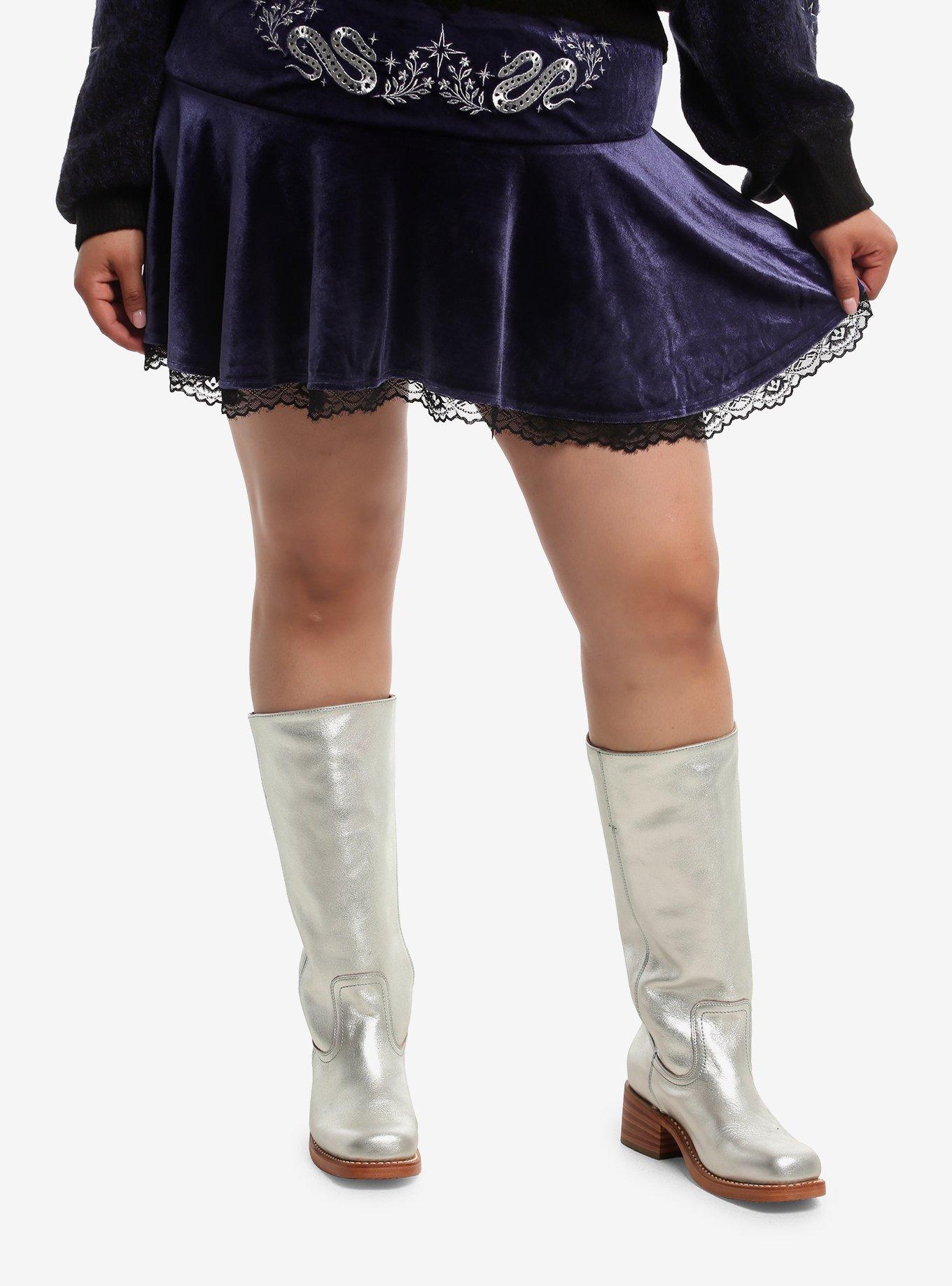 Cosmic Aura Snake Star Embroidered Velvet Skirt Plus Size | Hot Topic