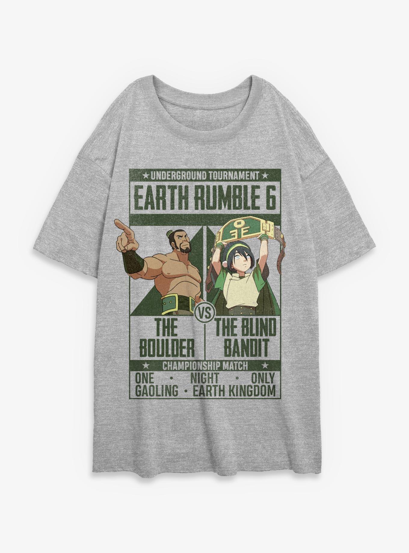 Avatar: The Last Airbender The Boulder vs The Blind Bandit Womens Oversized T-Shirt, , hi-res