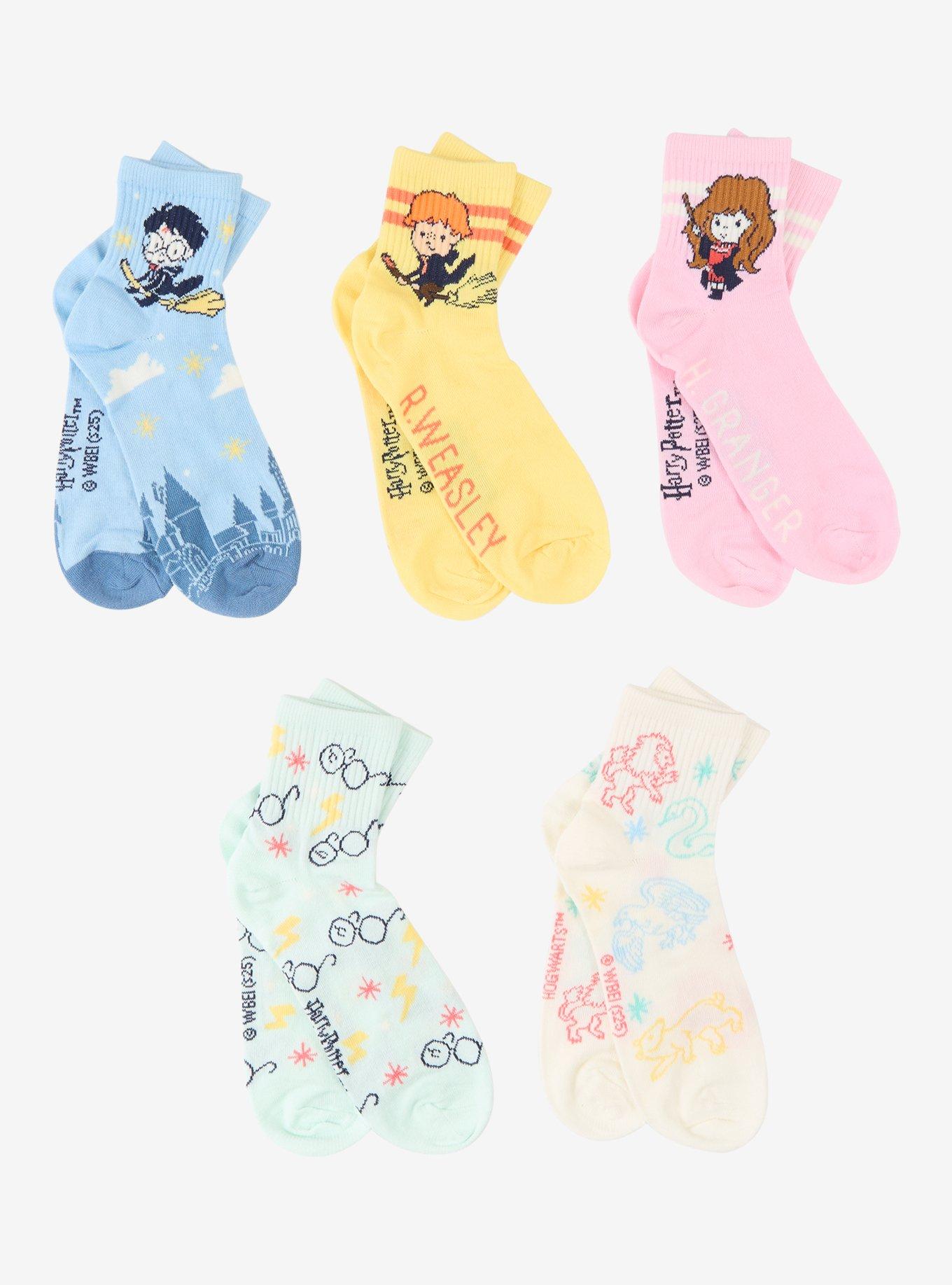 Harry Potter Chibi Characters & Icons Crew Sock Set, , hi-res