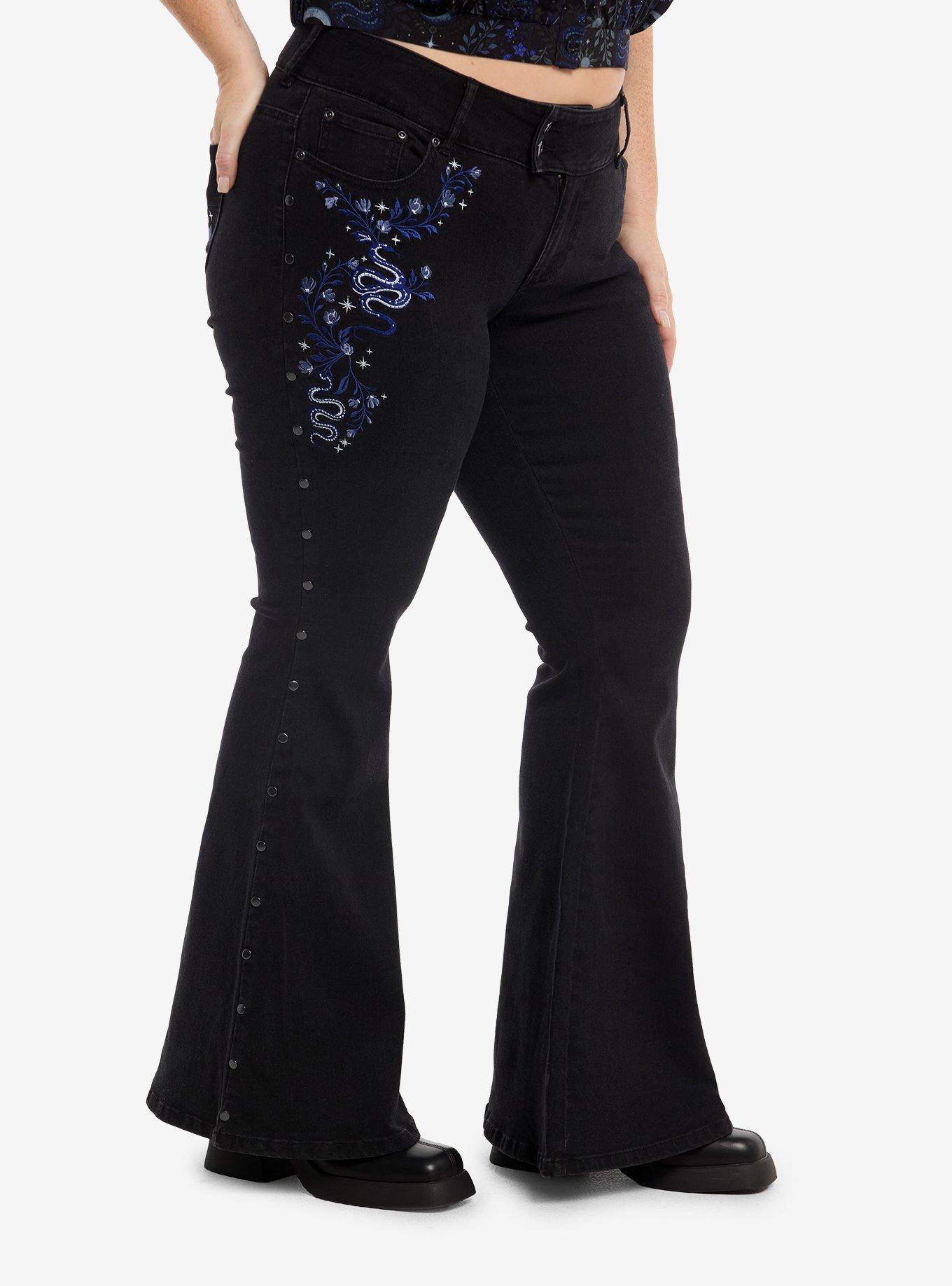 COSMICAURA Cosmic Aura Celestial Snake Flare Pants Plus Size