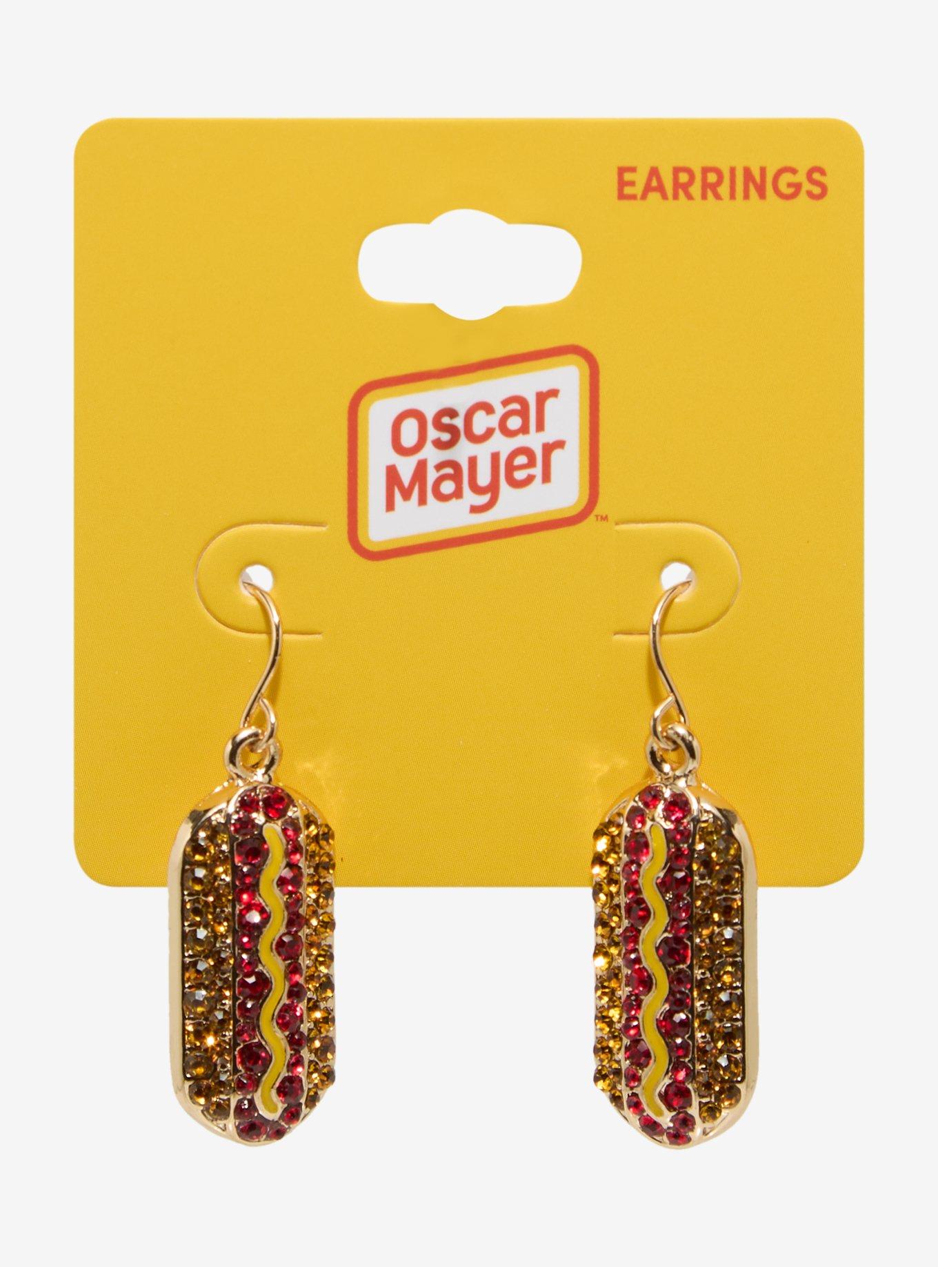 Oscar Mayer Bling Hot Dog Drop Earrings