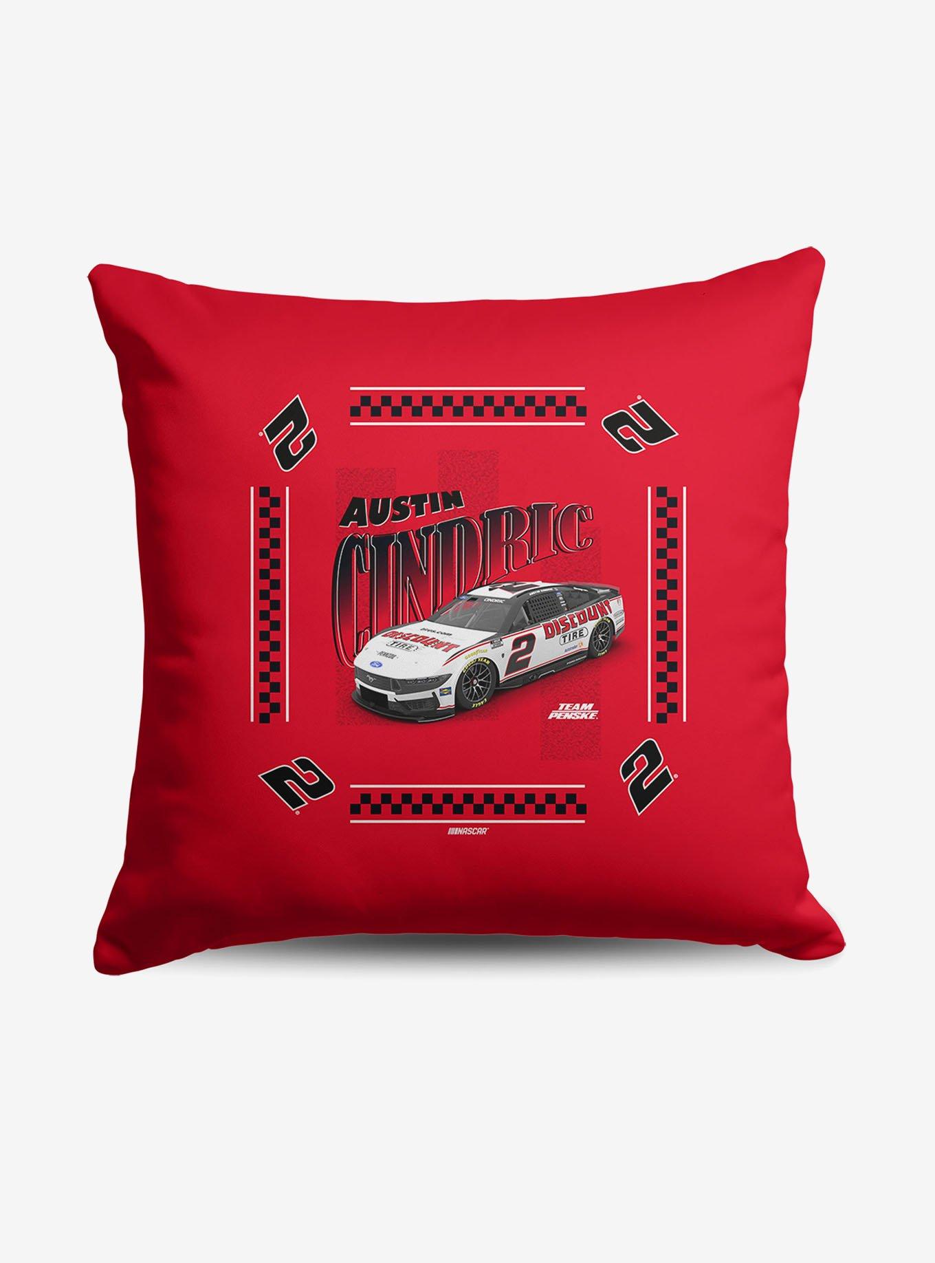 NASCAR Austin Cindric Whimsical Checks Throw Pillow, , hi-res