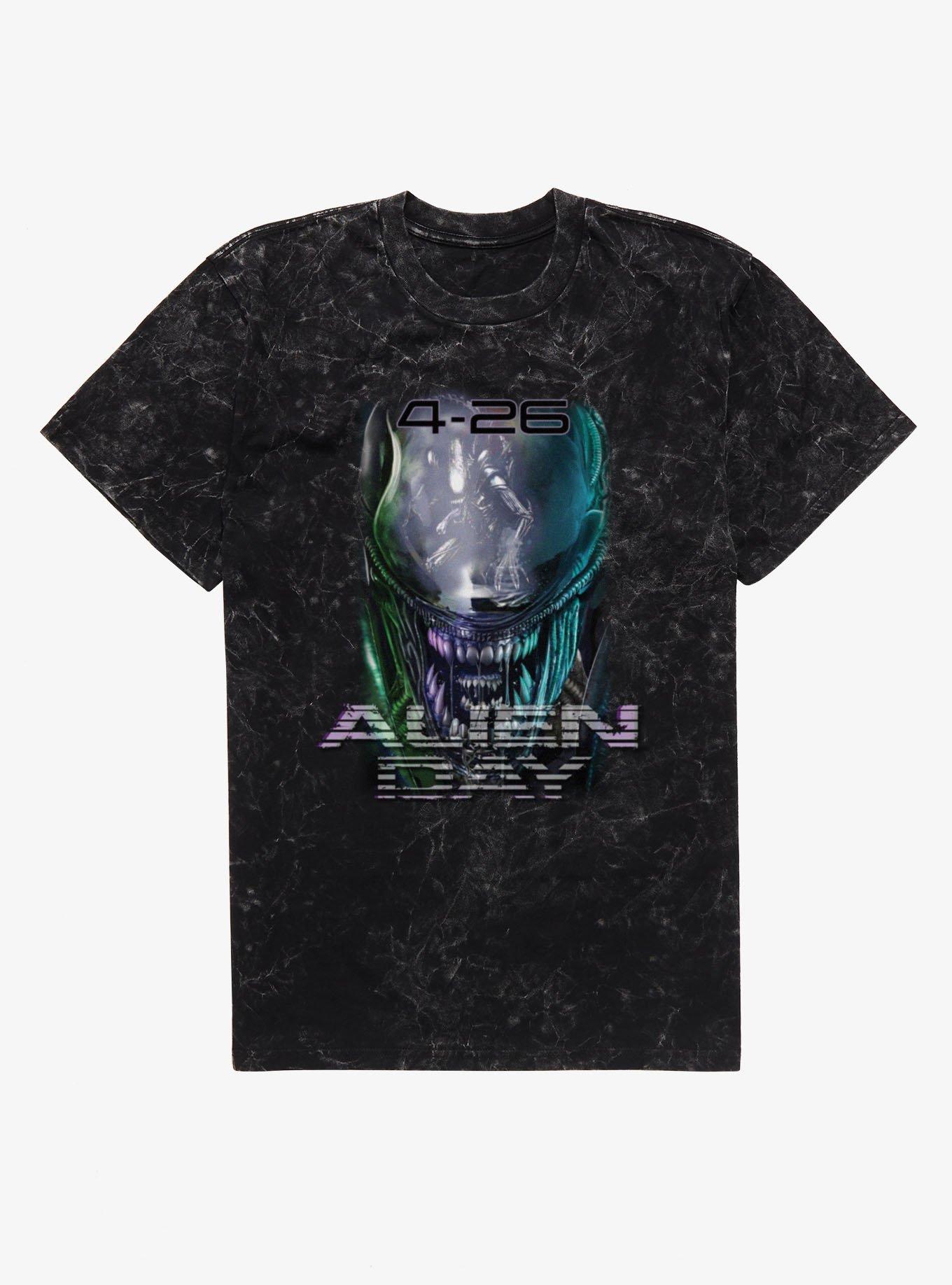 Alien 4-26 Alien Day Mineral Wash T-Shirt, , hi-res