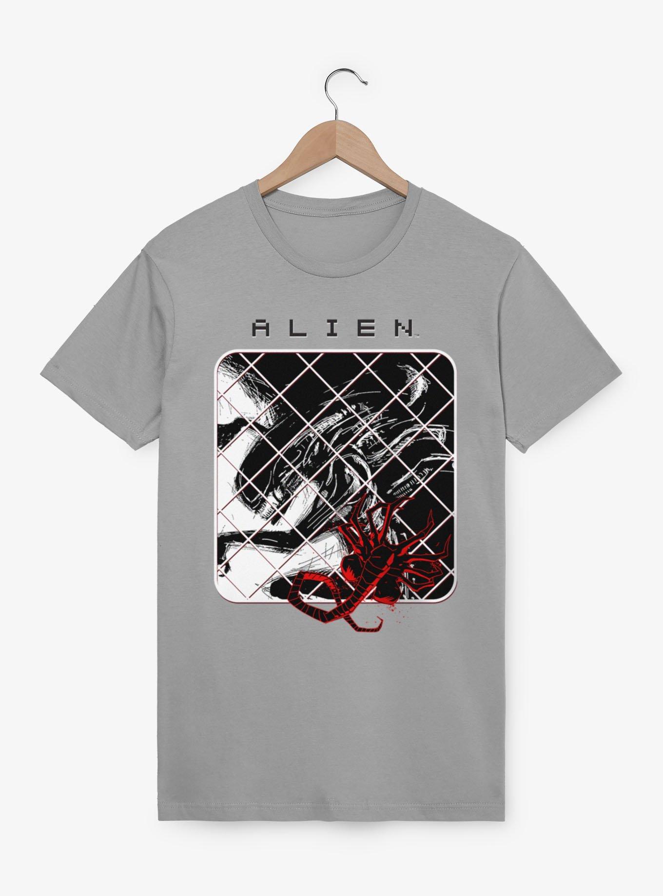 Alien Xenomorph Pop Face Hugger T-Shirt, LIGHT GREY, hi-res view 1