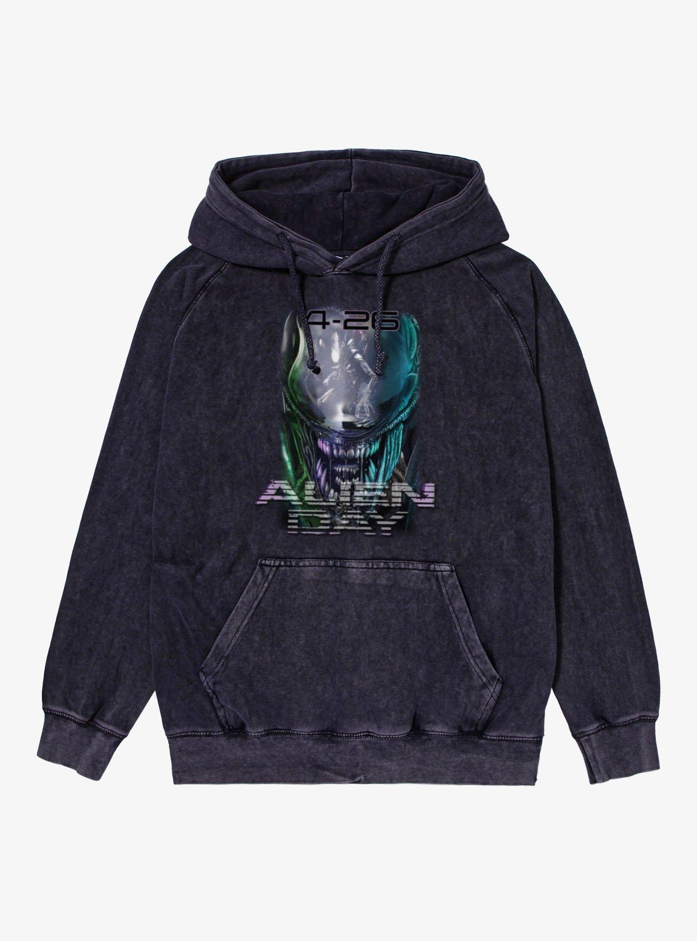 Alien 4-26 Alien Day  Mineral Wash Hoodie, , hi-res