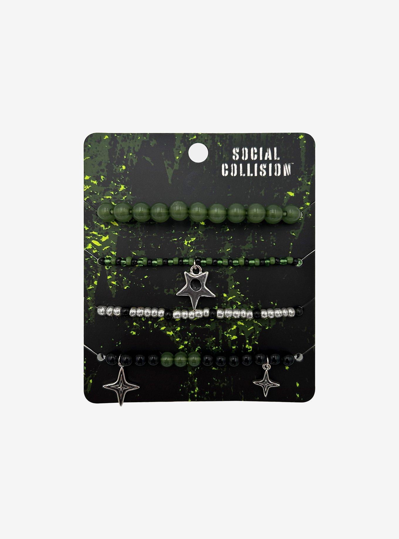Social Collision Beaded Star Bracelet Set, , hi-res