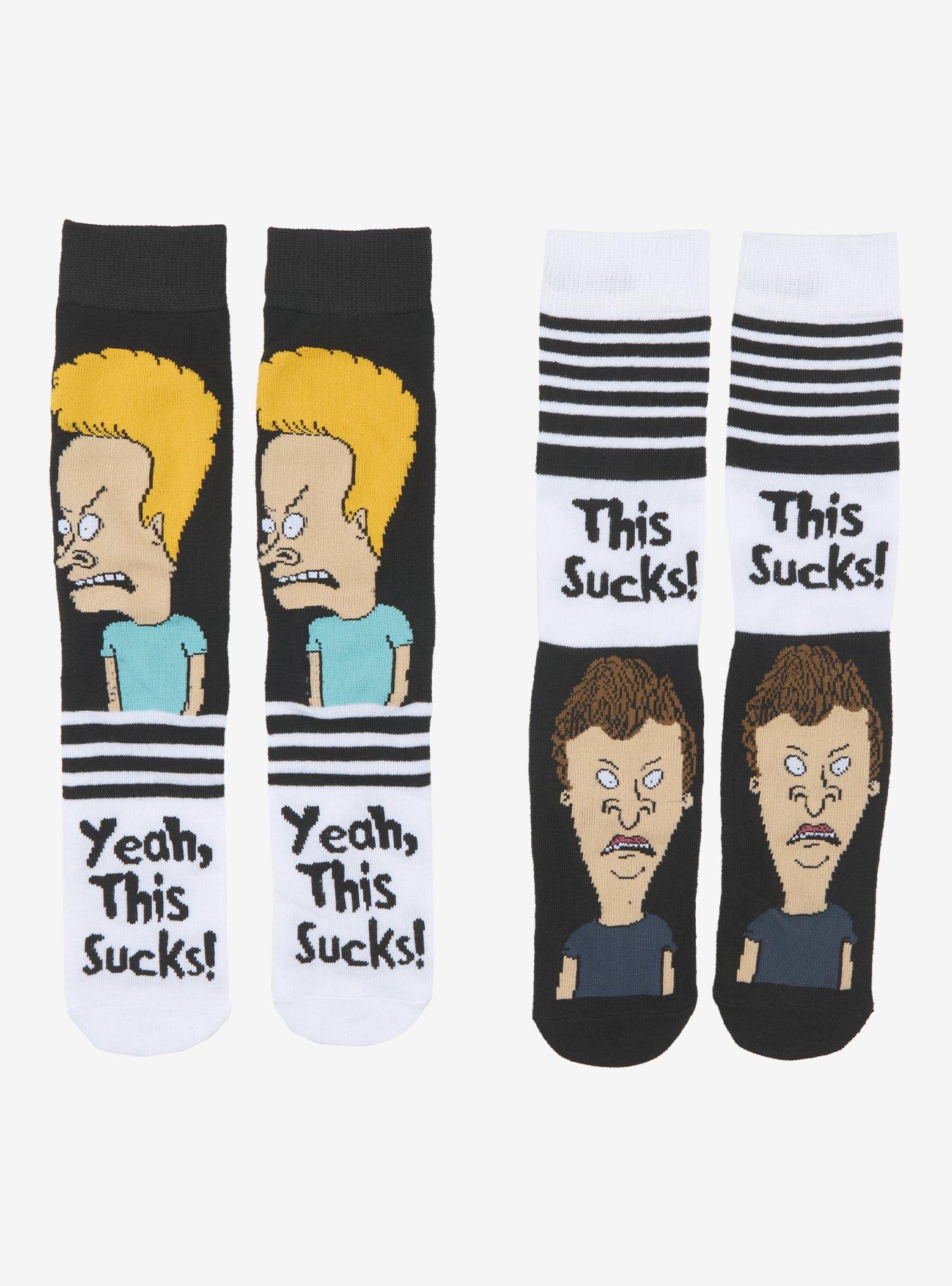 Beavis And Butt-Head This Sucks Crew Socks 2 Pair, , hi-res