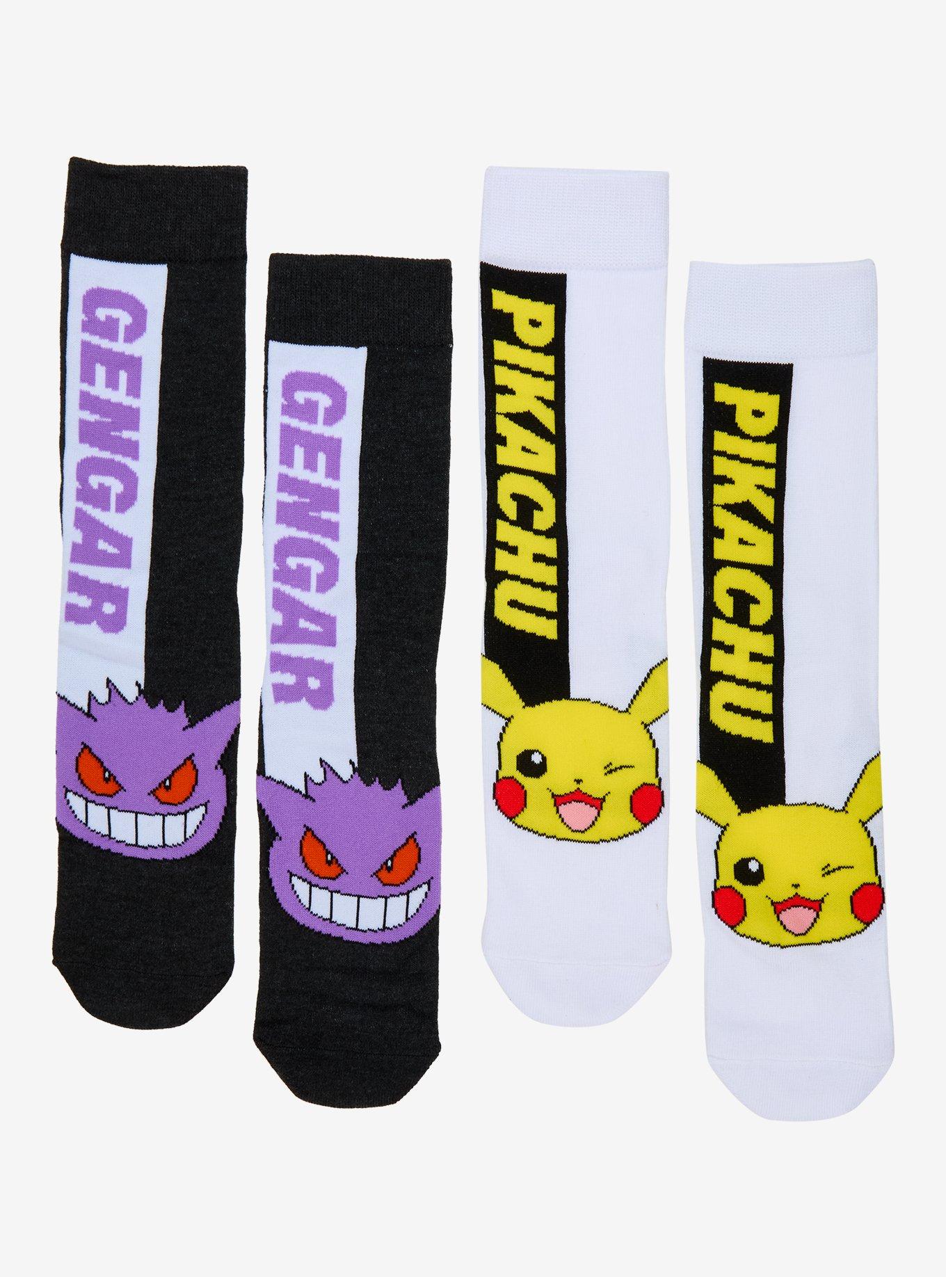 Pok&eacute;mon Pikachu & Gengar Crew Socks 2 Pair, , hi-res