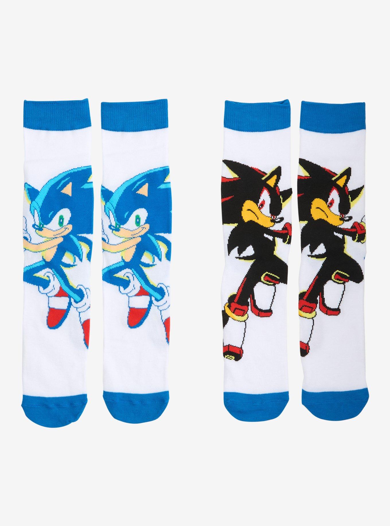 Sonic The Hedgehog Shadow & Sonic Blue Crew Socks 2 Pair, , hi-res