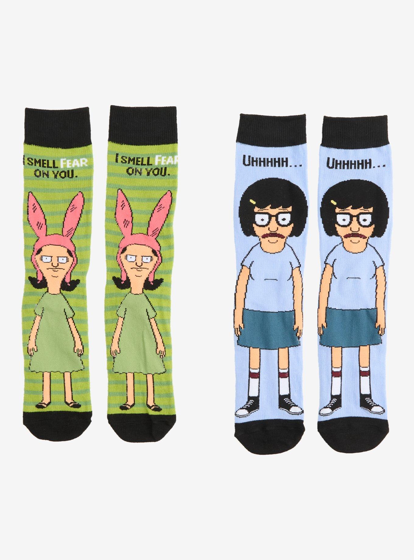 Bob's Burgers Tina & Louise Crew Socks 2 Pair, , hi-res
