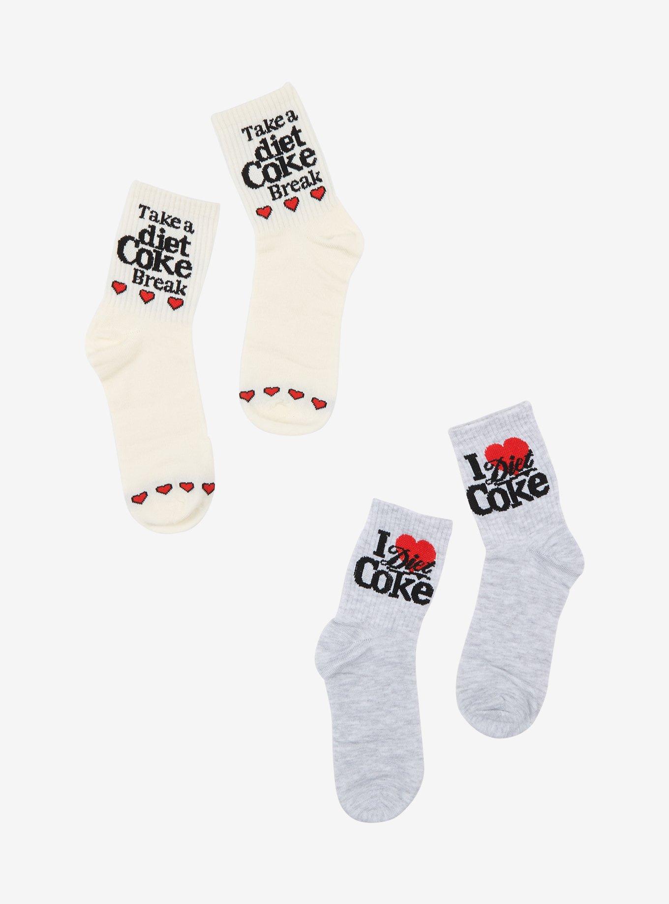Coca-Cola Diet Coke Love Crew Socks 2 Pair, , hi-res