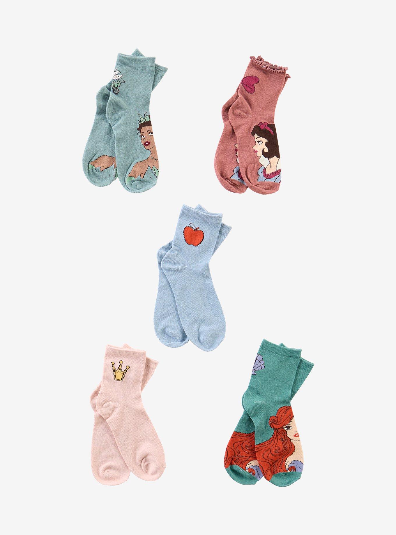 Disney Princess Portrait Icon Ankle Socks 5 Pair, , hi-res