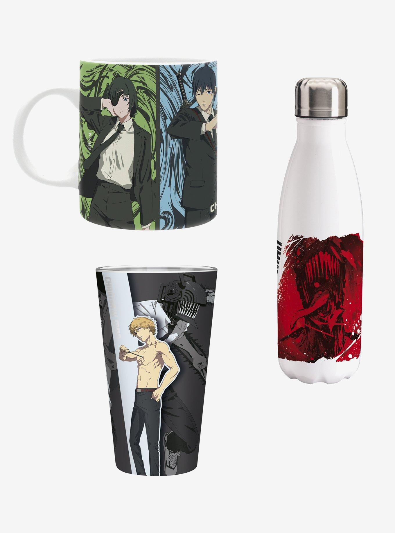 Chainsaw Man Glass Mug & Water Bottle Bundle, , hi-res