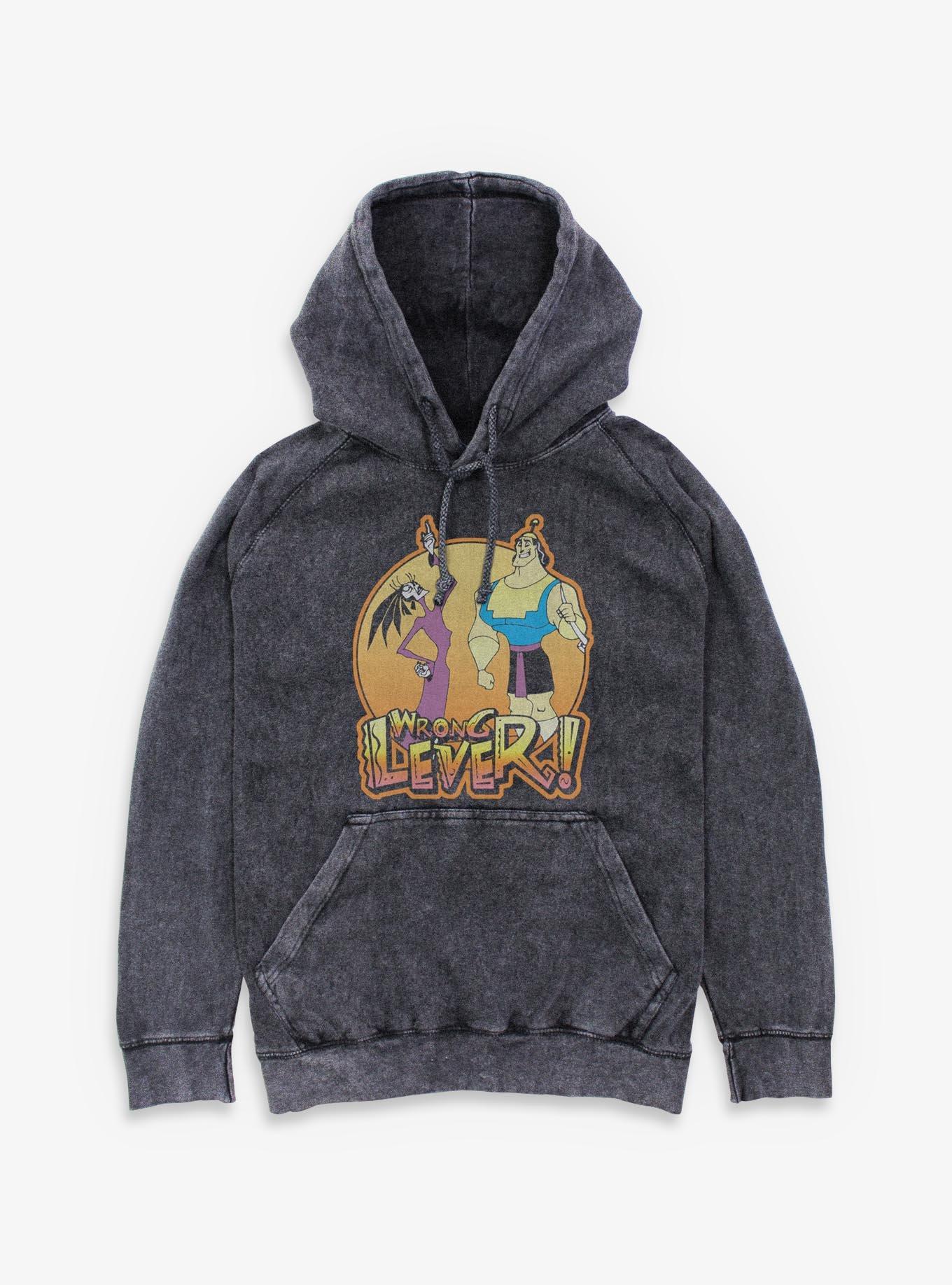 Disney The Emperor's New Groove Wrong Lever Mineral Wash Hoodie, , hi-res