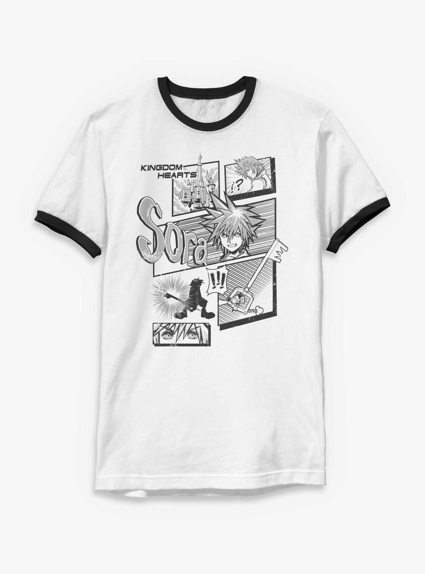 Disney Kingdom Hearts Sora Key Pages Ringer T-Shirt, , hi-res