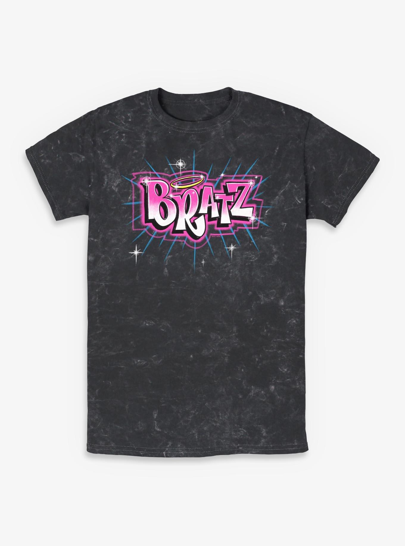 Bratz Logo Spray Paint Mineral Wash T-Shirt, , hi-res