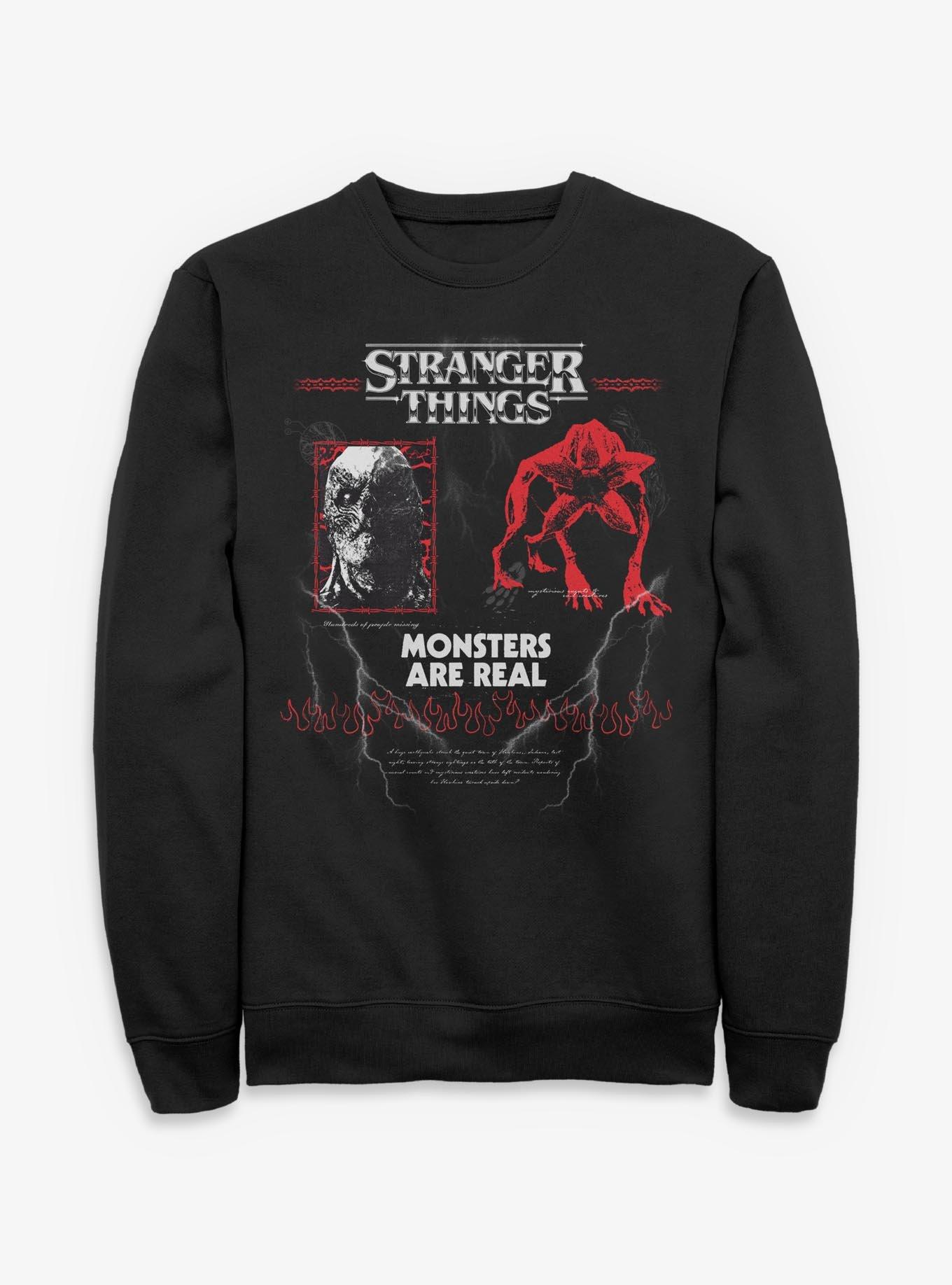 Stranger Things Monsters Are Real Sweatshirt, , hi-res