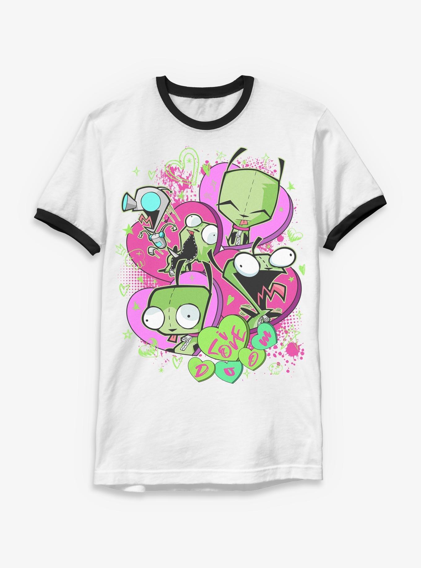 Invader ZIM I Love Doom Gir Ringer T-Shirt, , hi-res
