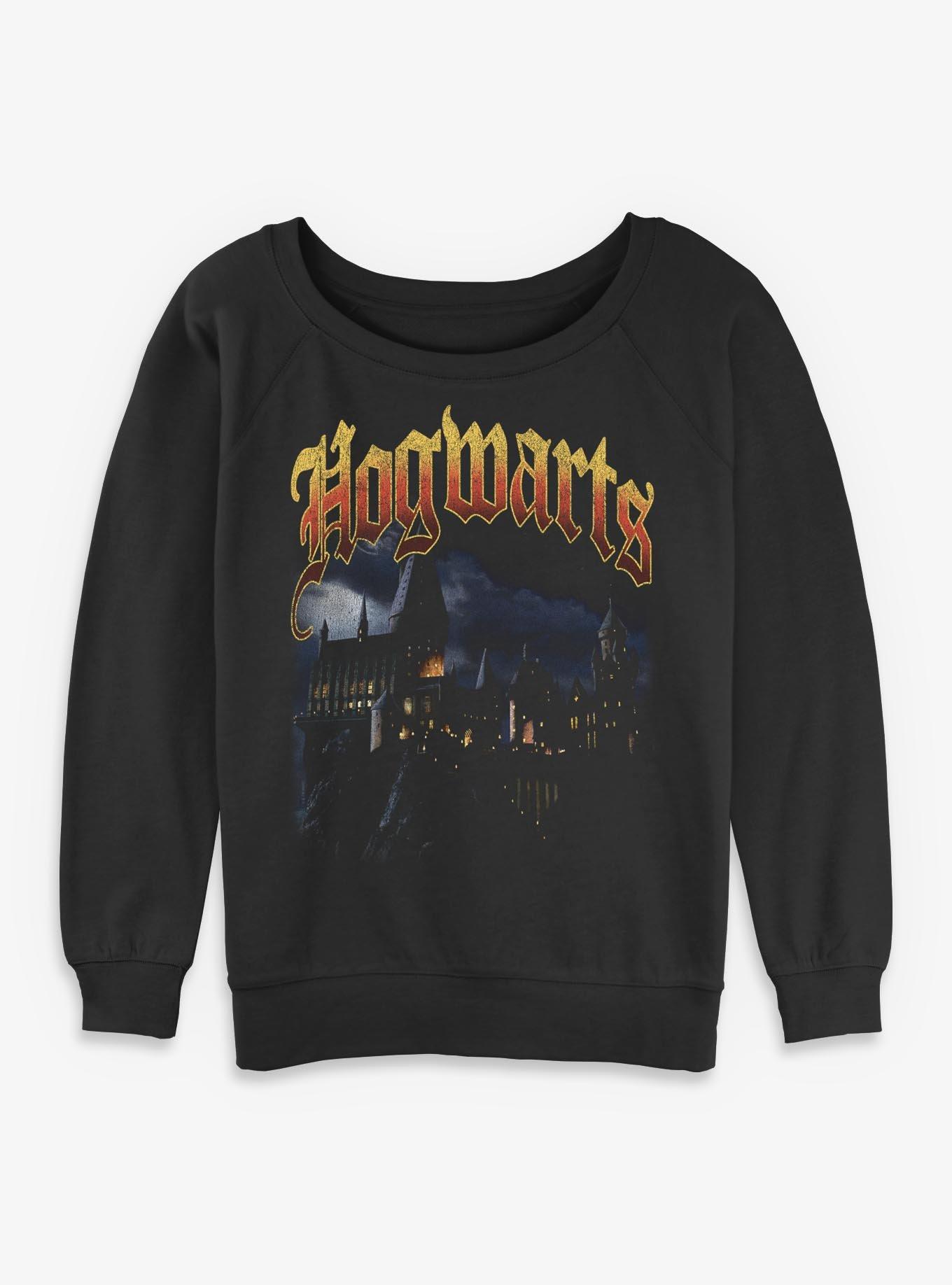 Harry Potter Hogwarts Castle At Night Girls Slouchy Sweatshirt, , hi-res