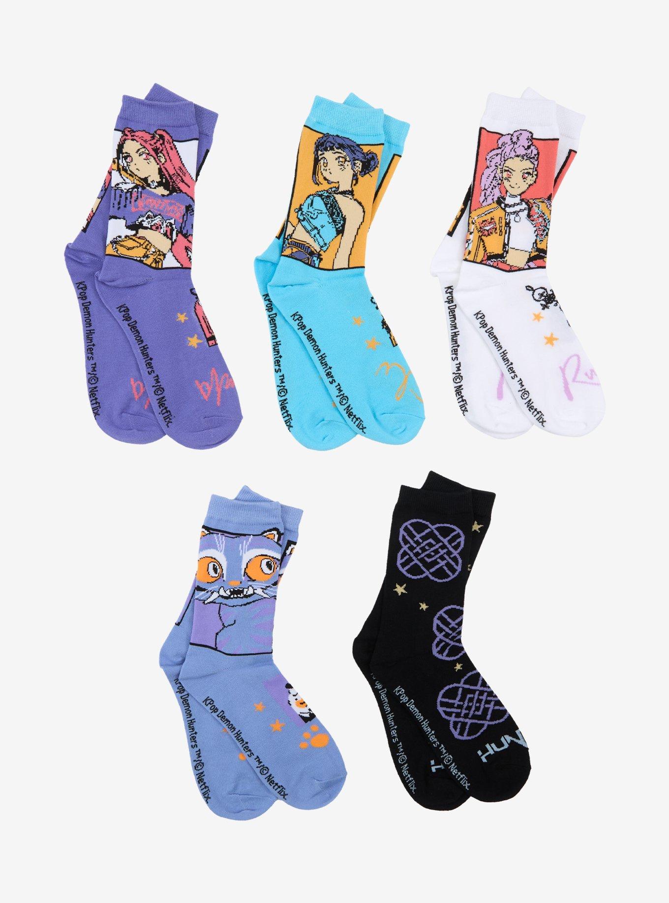 KPop Demon Hunters HUNTR/X Crew Socks 5 Pair, , hi-res