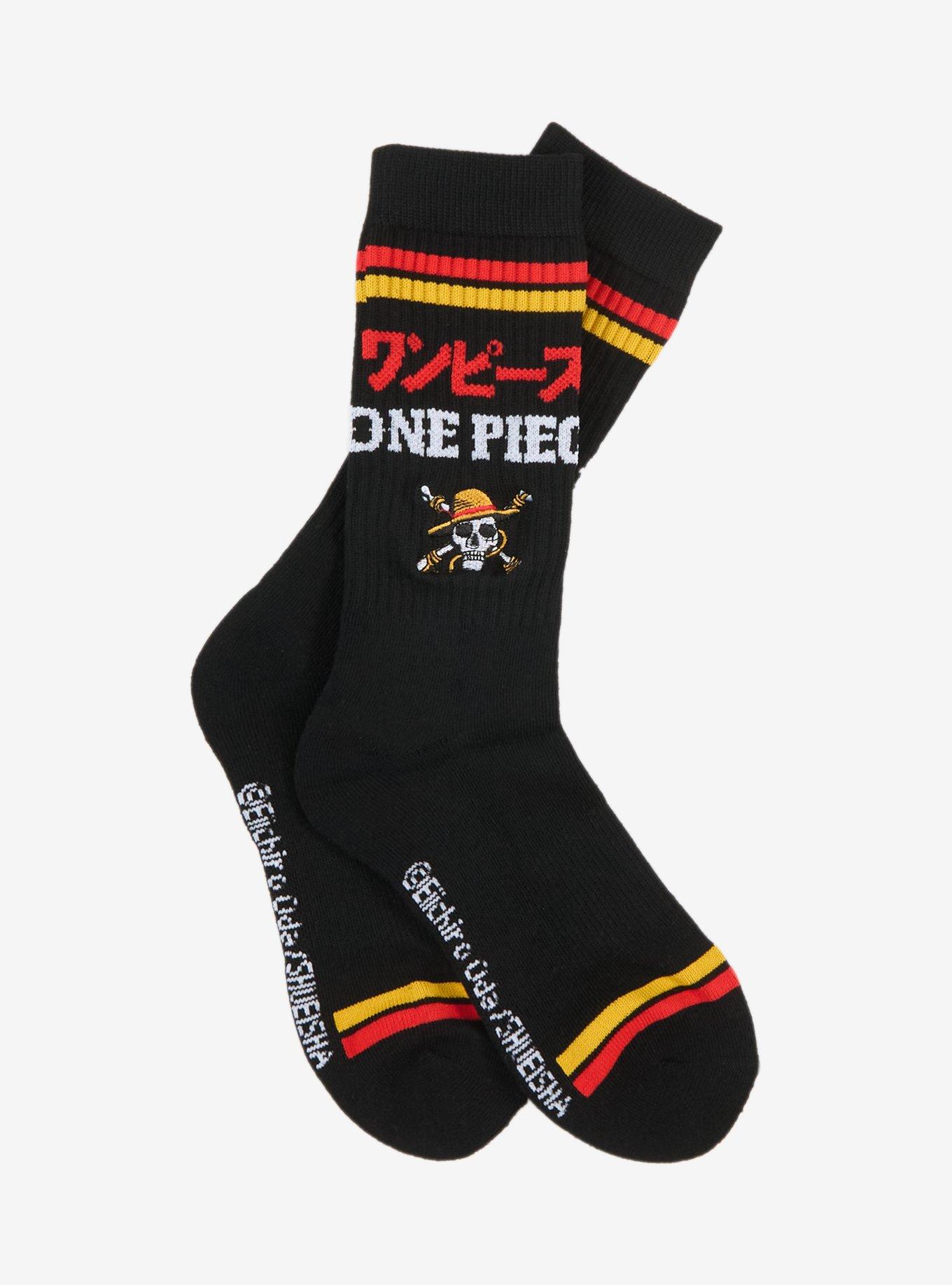 One Piece Jolly Roger Varsity Crew Socks, , hi-res