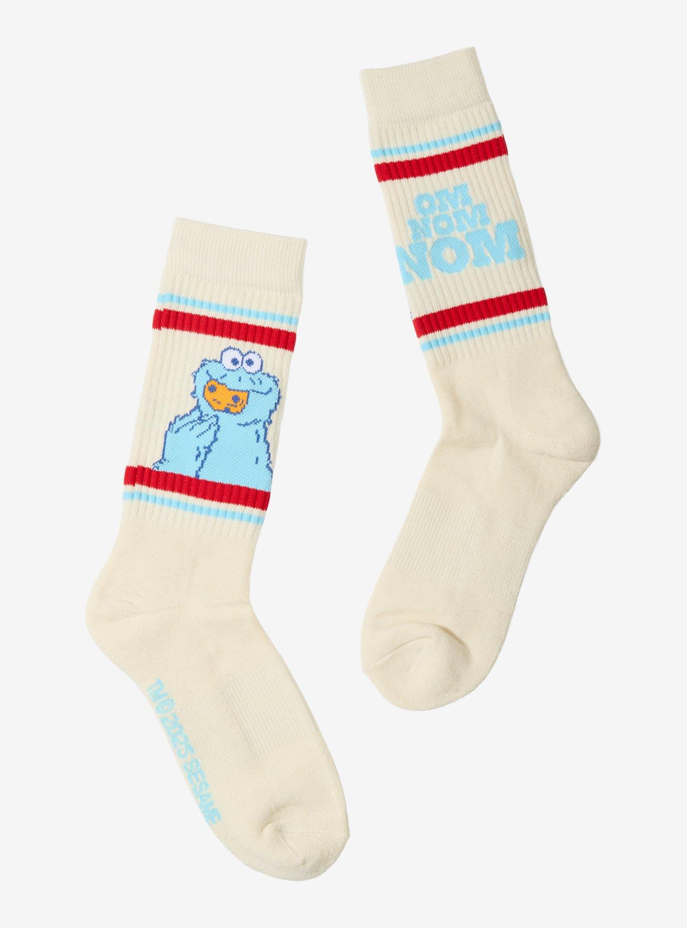 Sesame Street Cookie Monster Varsity Crew Socks, , hi-res