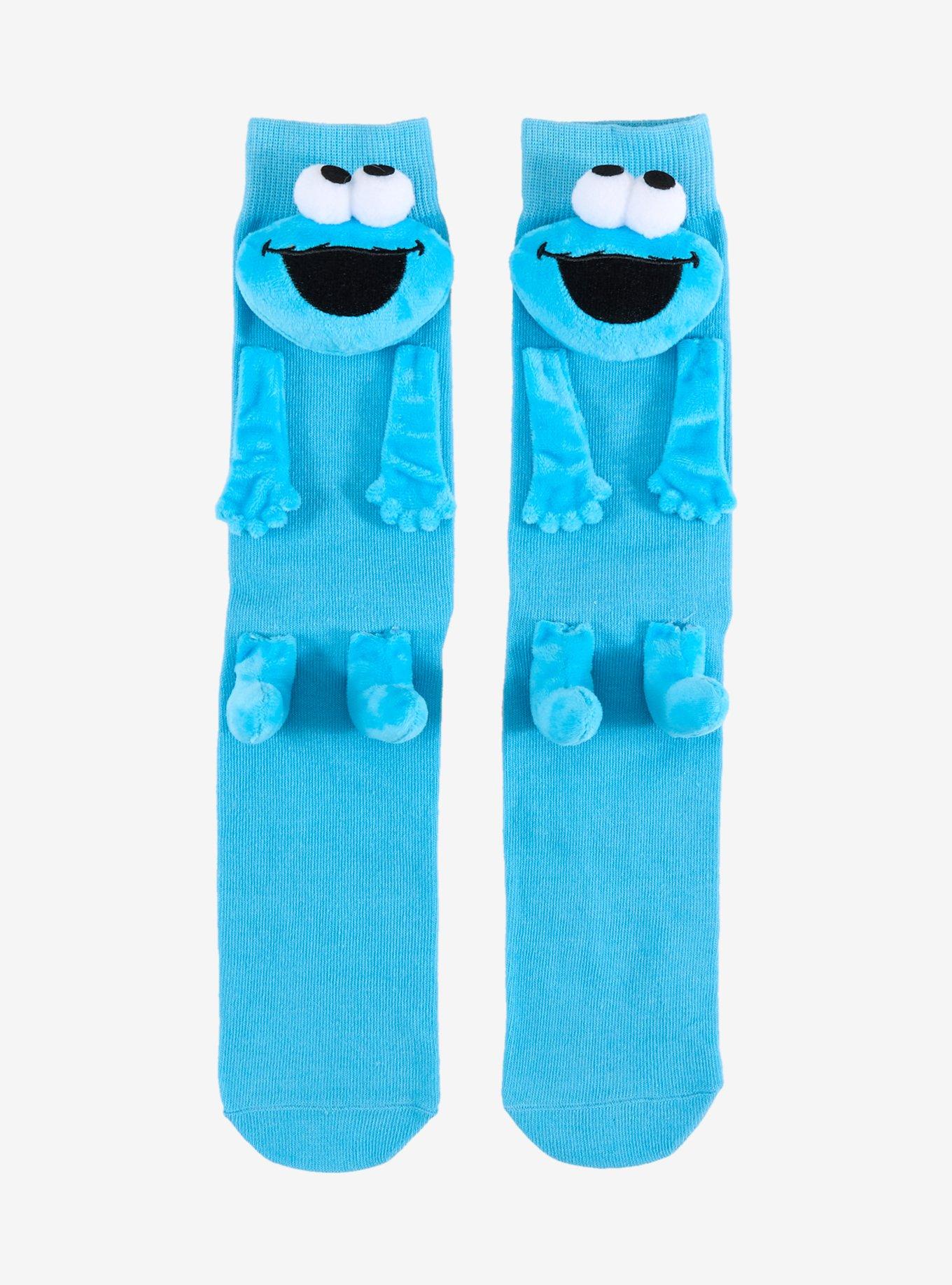 Sesame Street Cookie Monster Plush Crew Socks, , hi-res