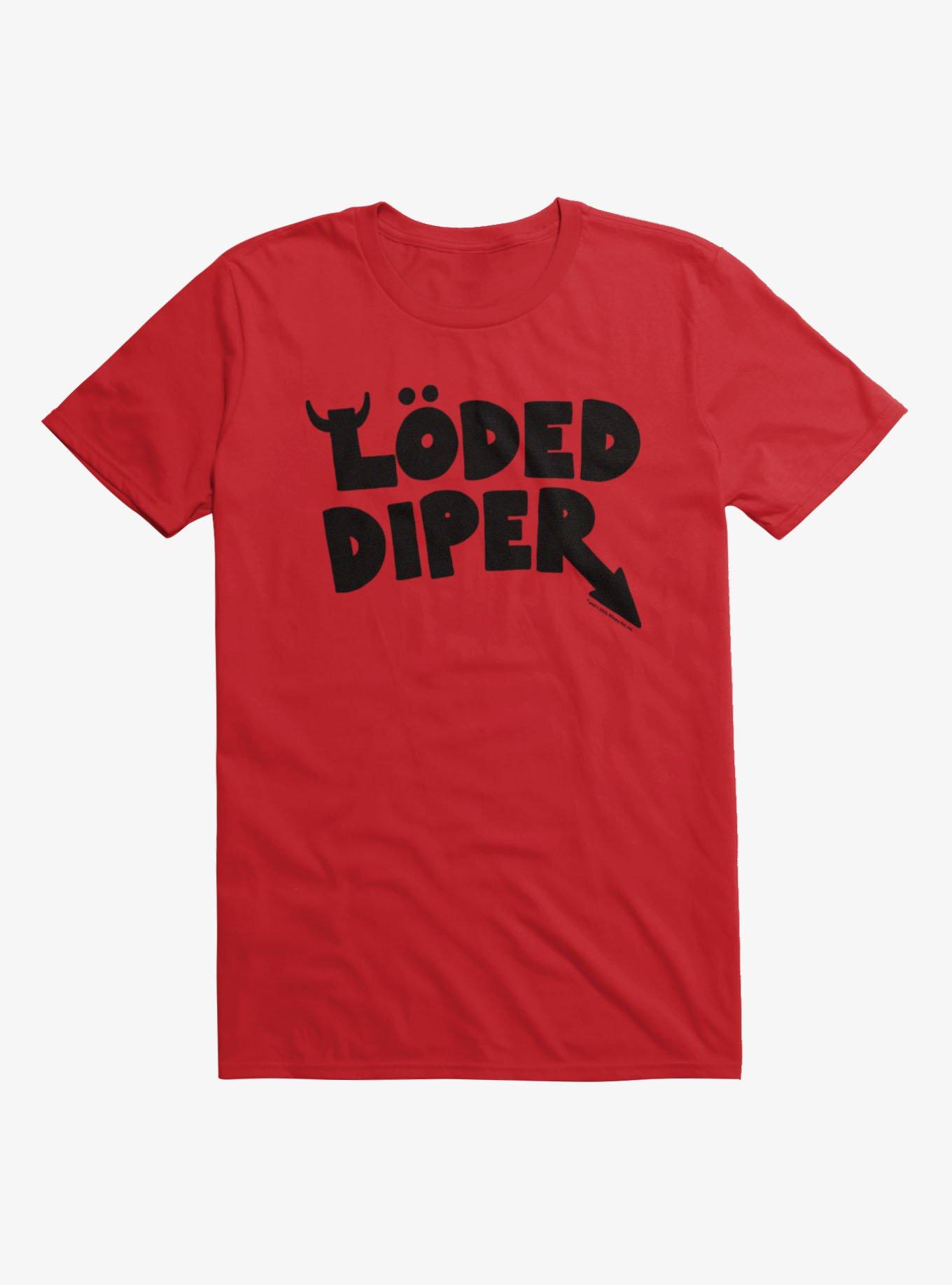 Diary Of A Wimpy Kid Loded Diper (Loaded Diaper) T-Shirt, RED, hi-res view 1