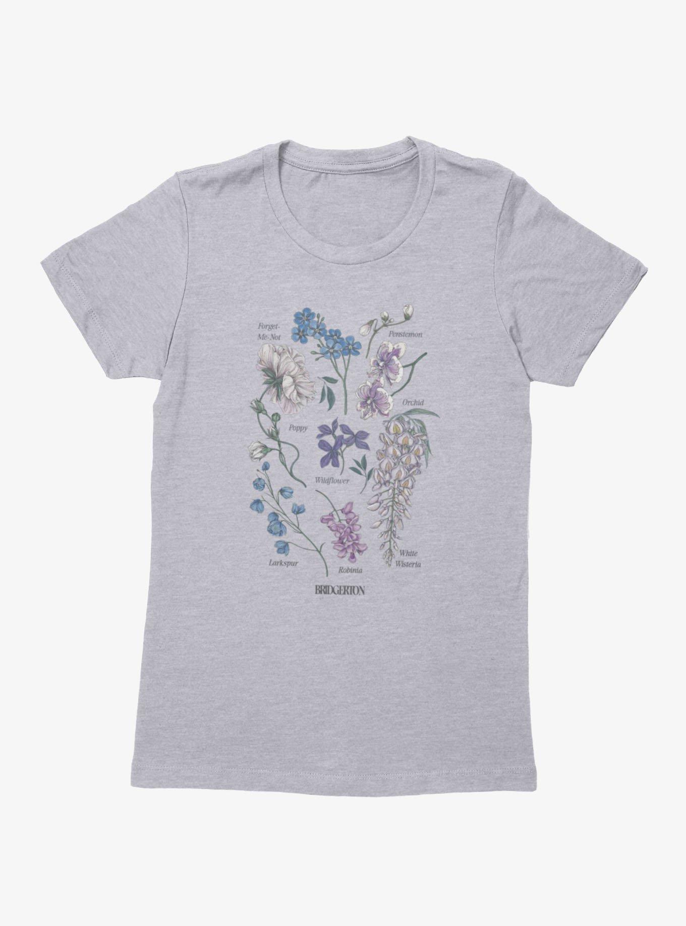 Bridgerton Floral Bouquet Names Womens T-Shirt, , hi-res
