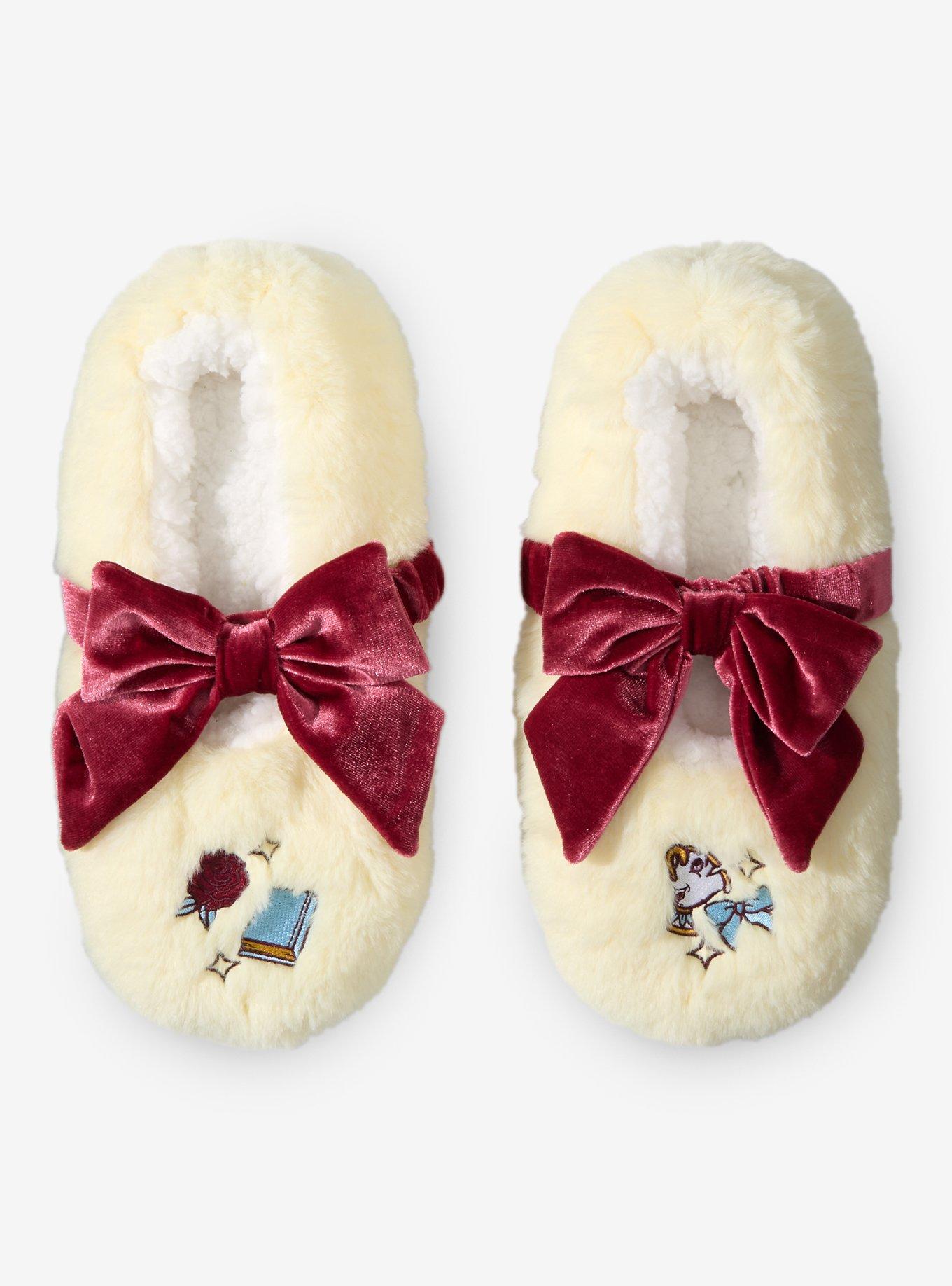 Disney Beauty and The Beast Belle Icons Fuzzy Slipper Socks - BoxLunch Exclusive