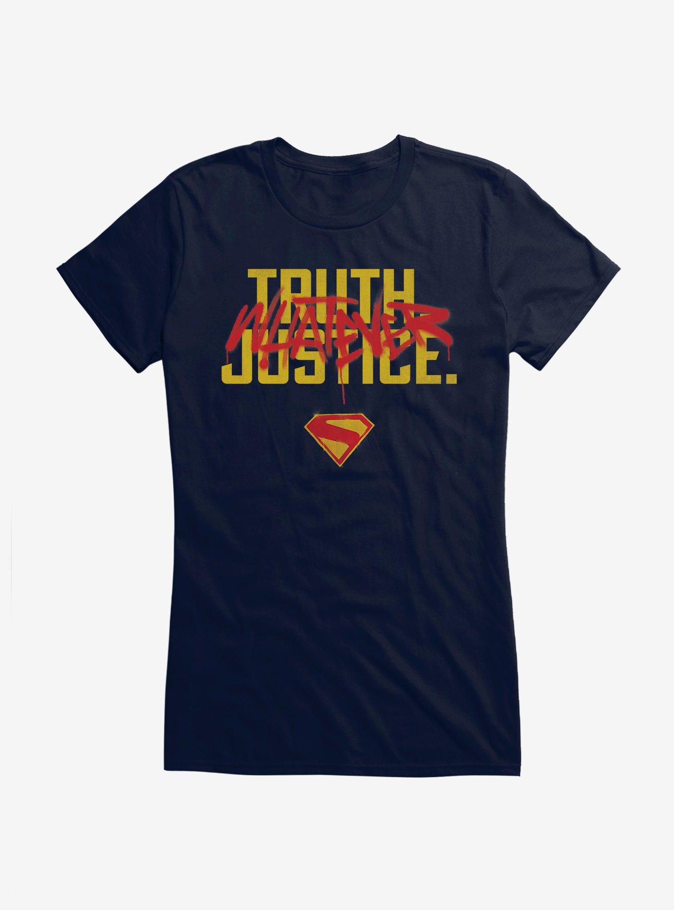 Supergirl Truth Justice Whatever Girls T-Shirt, , hi-res