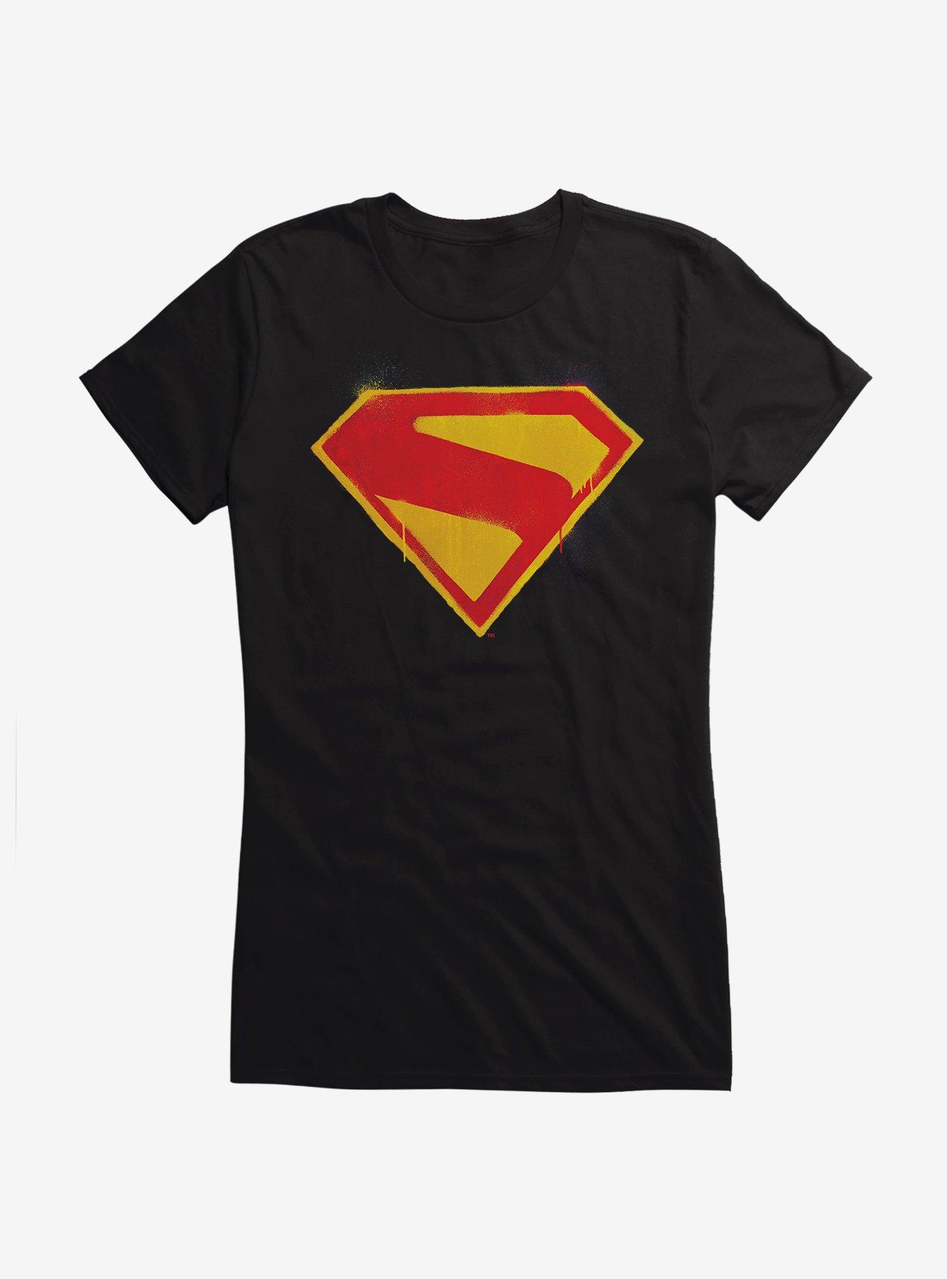 Supergirl Spray Painted Logo Girls T-Shirt, , hi-res